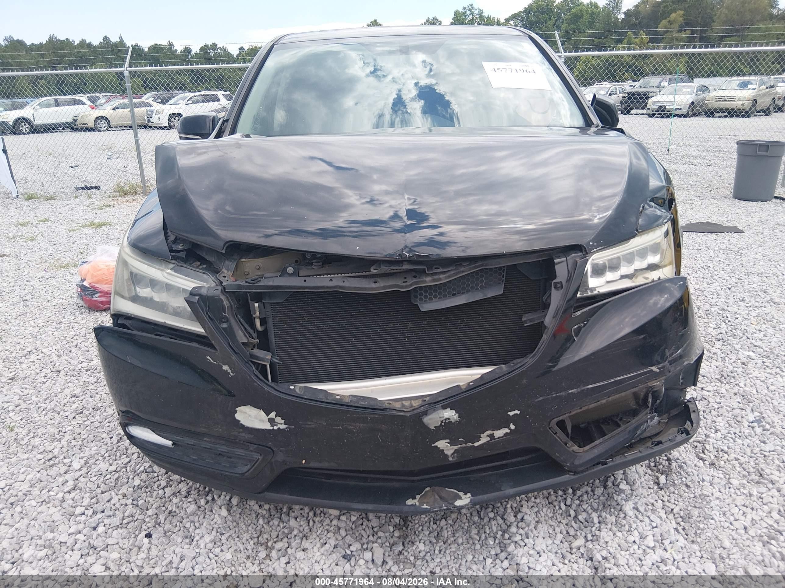 2014 Acura Mdx   Black vin: 5FRYD3H27EB001331