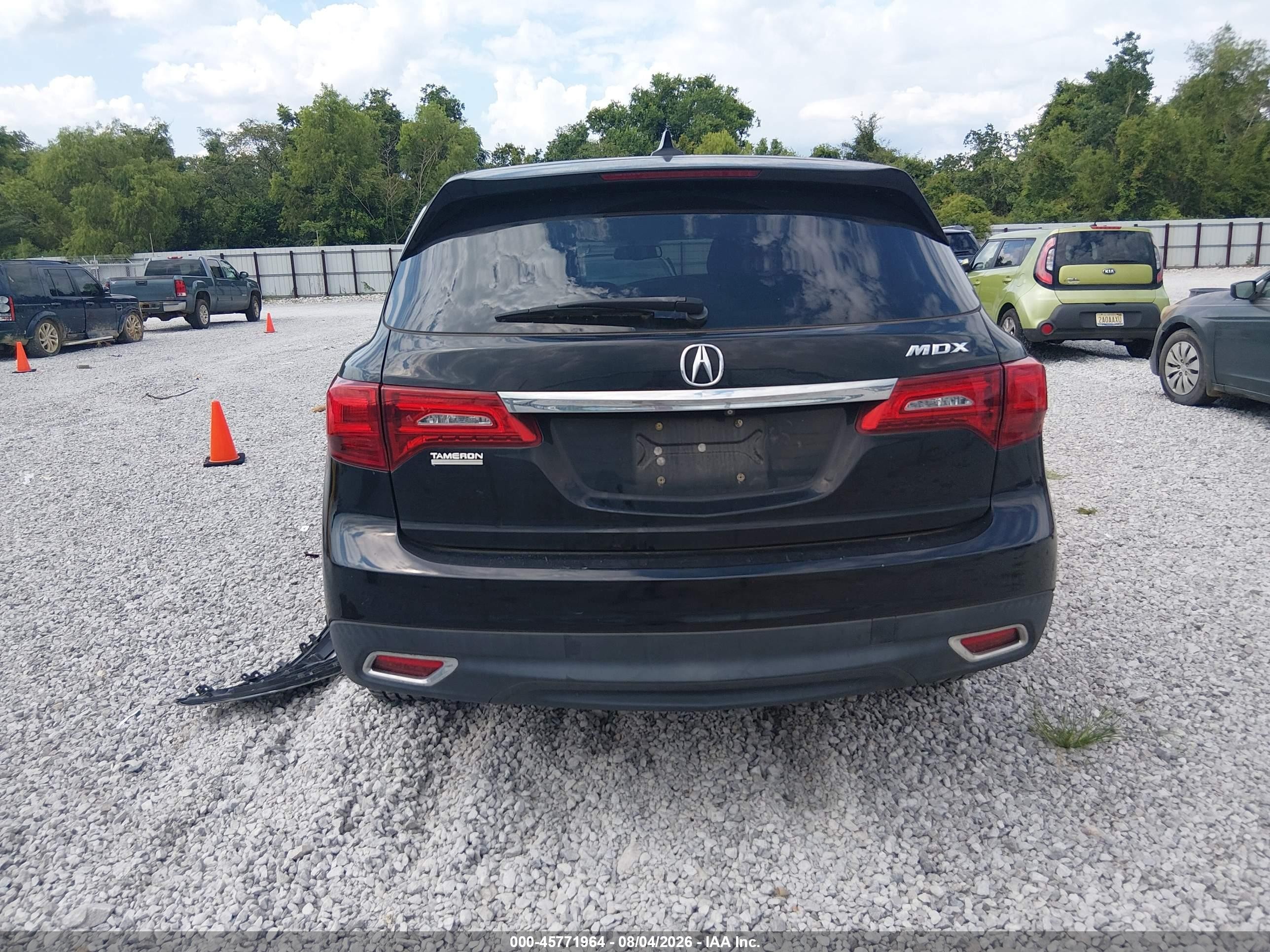 2014 Acura Mdx   Black vin: 5FRYD3H27EB001331