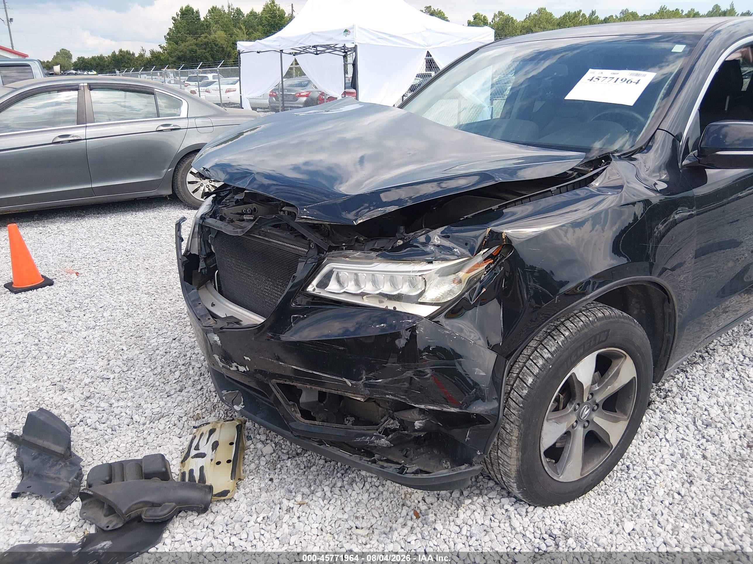 2014 Acura Mdx   Black vin: 5FRYD3H27EB001331