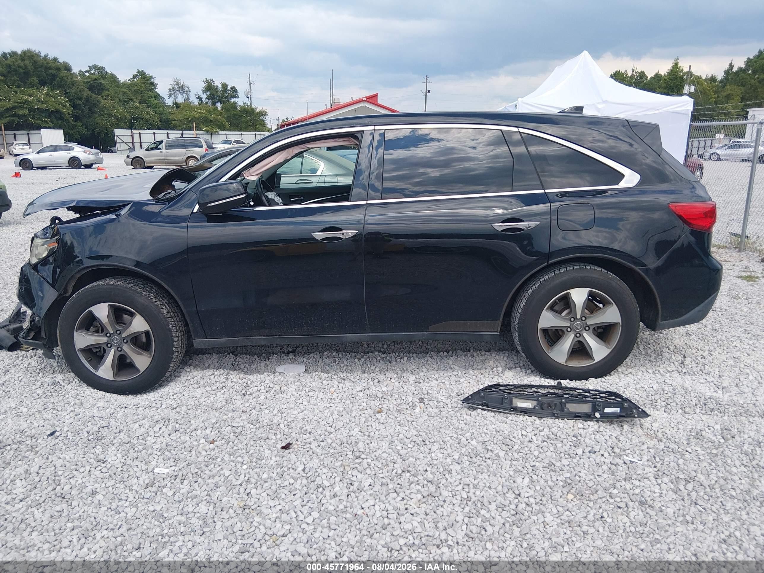 2014 Acura Mdx   Black vin: 5FRYD3H27EB001331