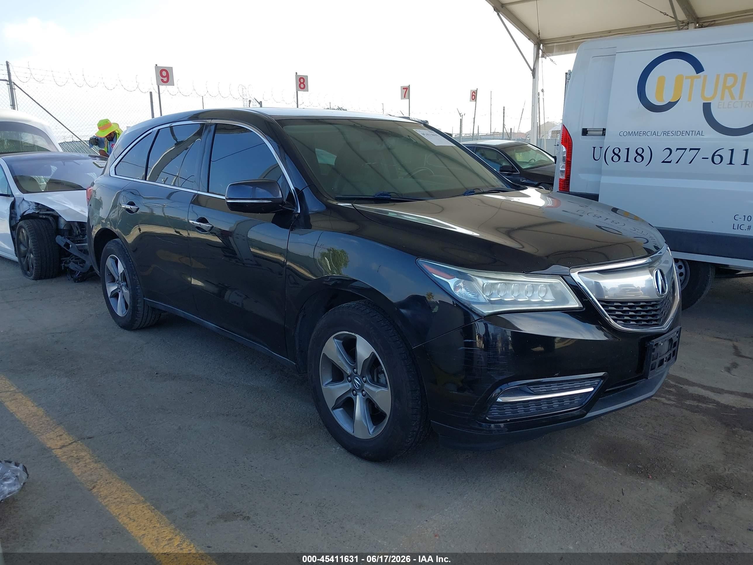 2015 Acura Mdx   Black vin: 5FRYD3H27FB004683
