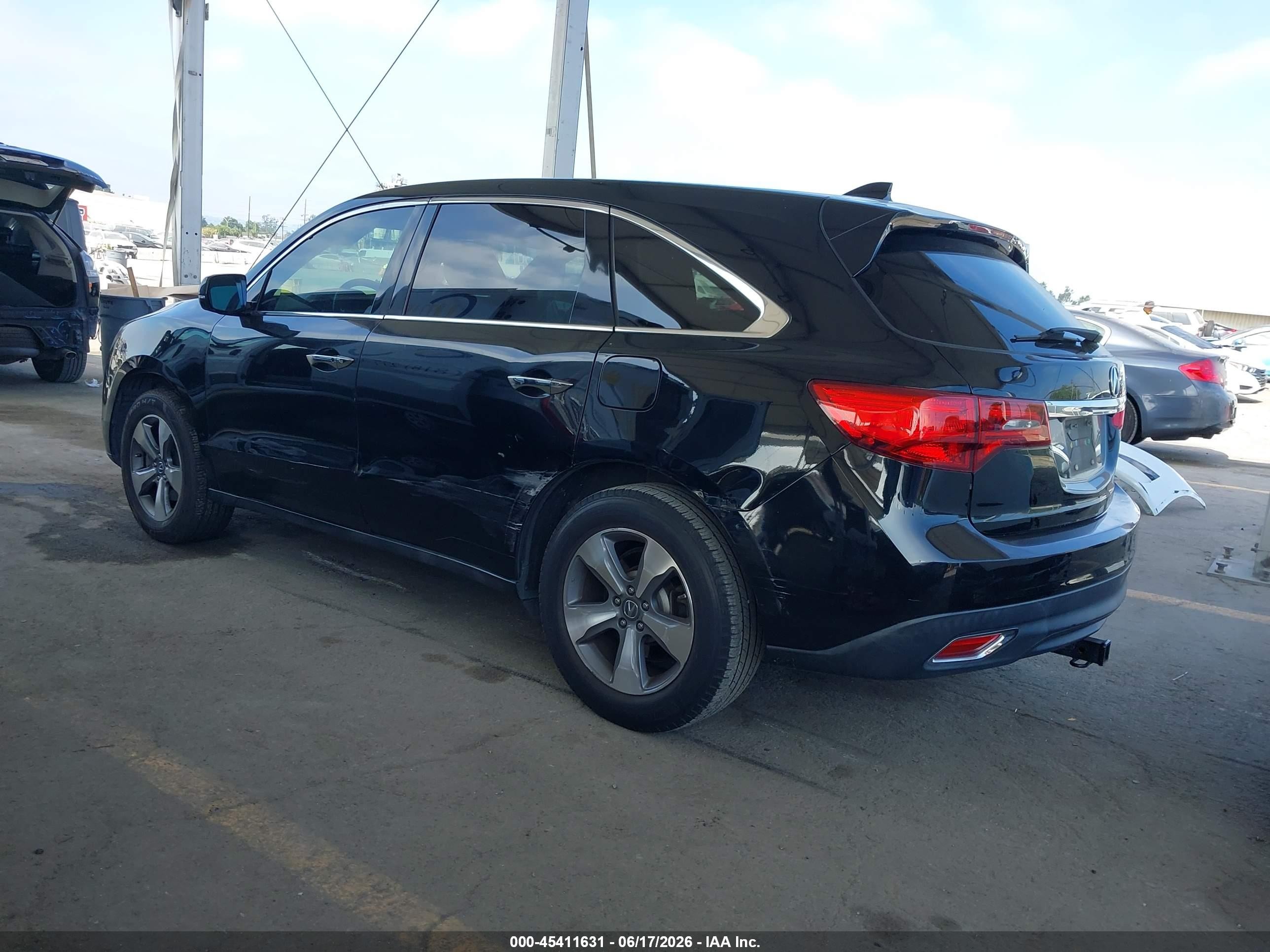 2015 Acura Mdx   Black vin: 5FRYD3H27FB004683