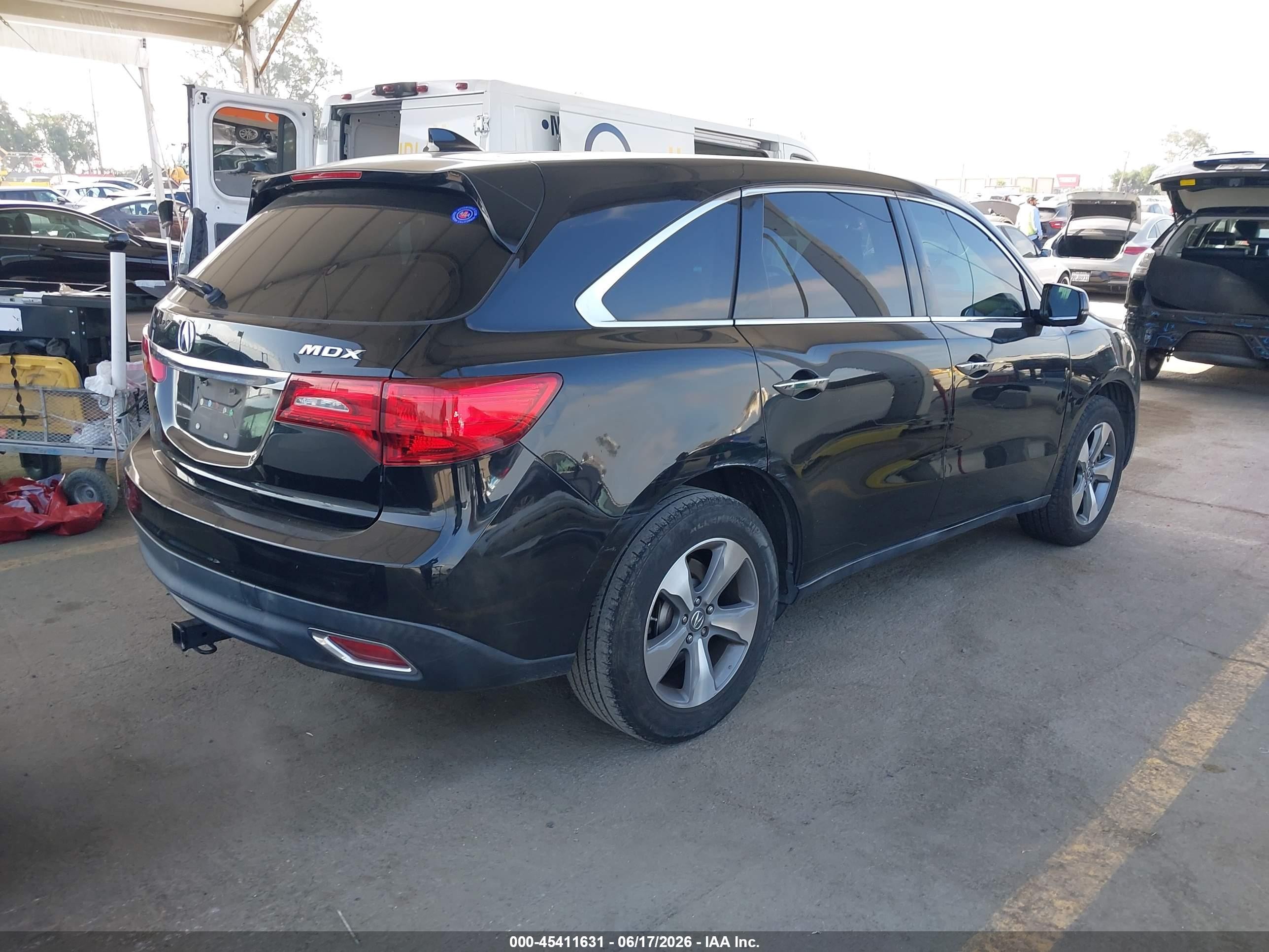 2015 Acura Mdx   Black vin: 5FRYD3H27FB004683
