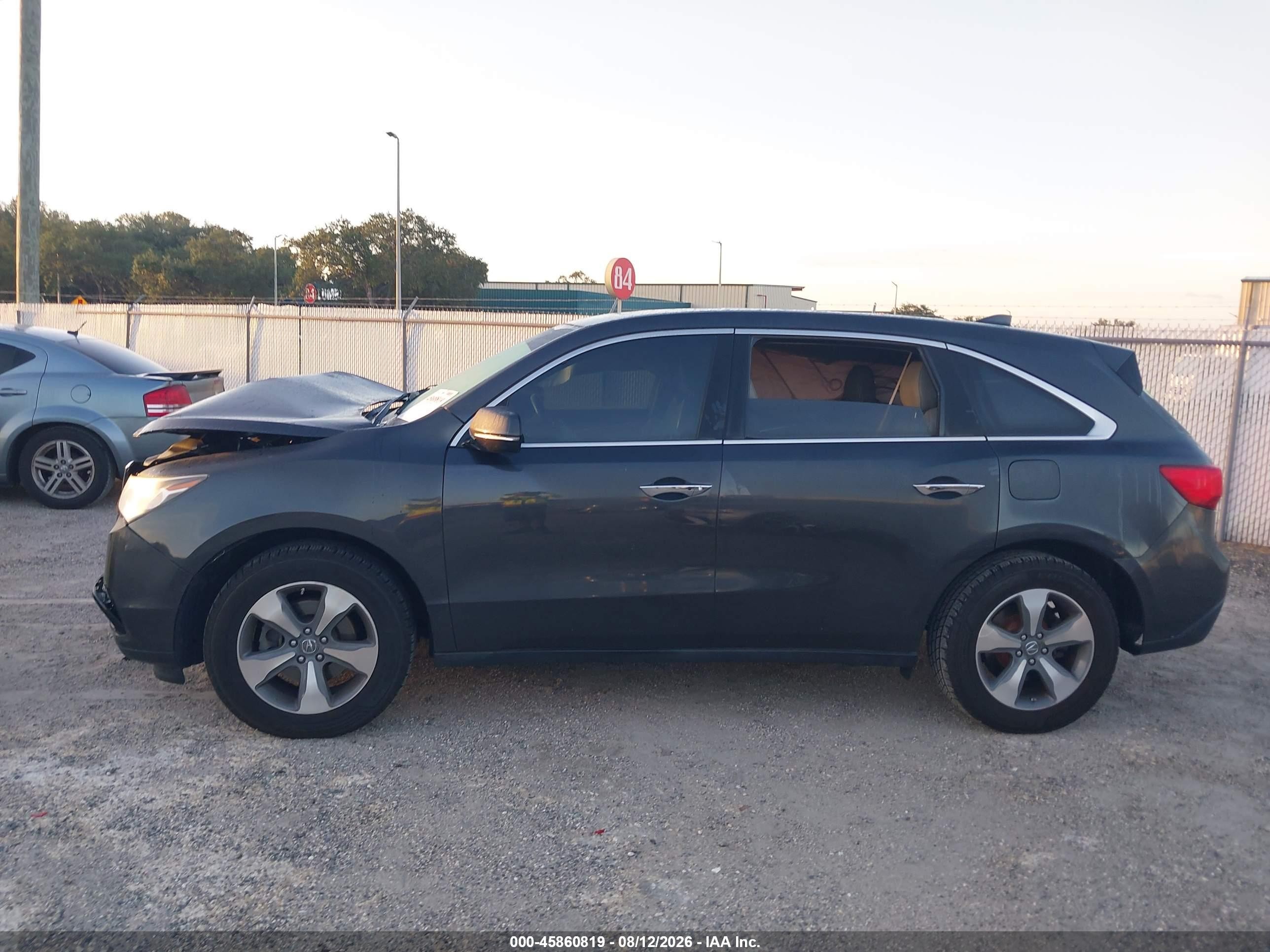 2015 Acura Mdx   Серый vin: 5FRYD3H27FB009835