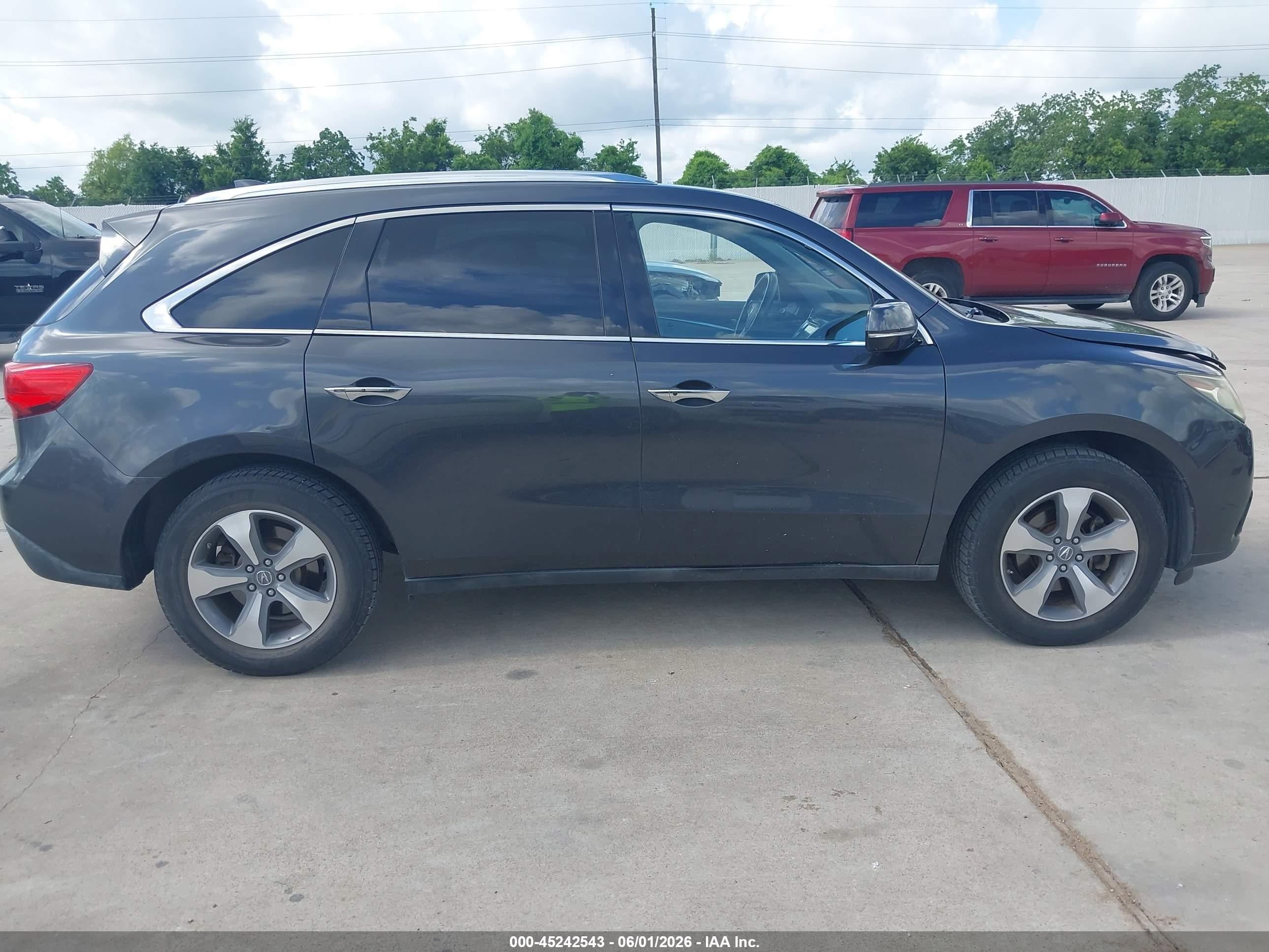 2014 Acura Mdx   Gray vin: 5FRYD3H2XEB006717