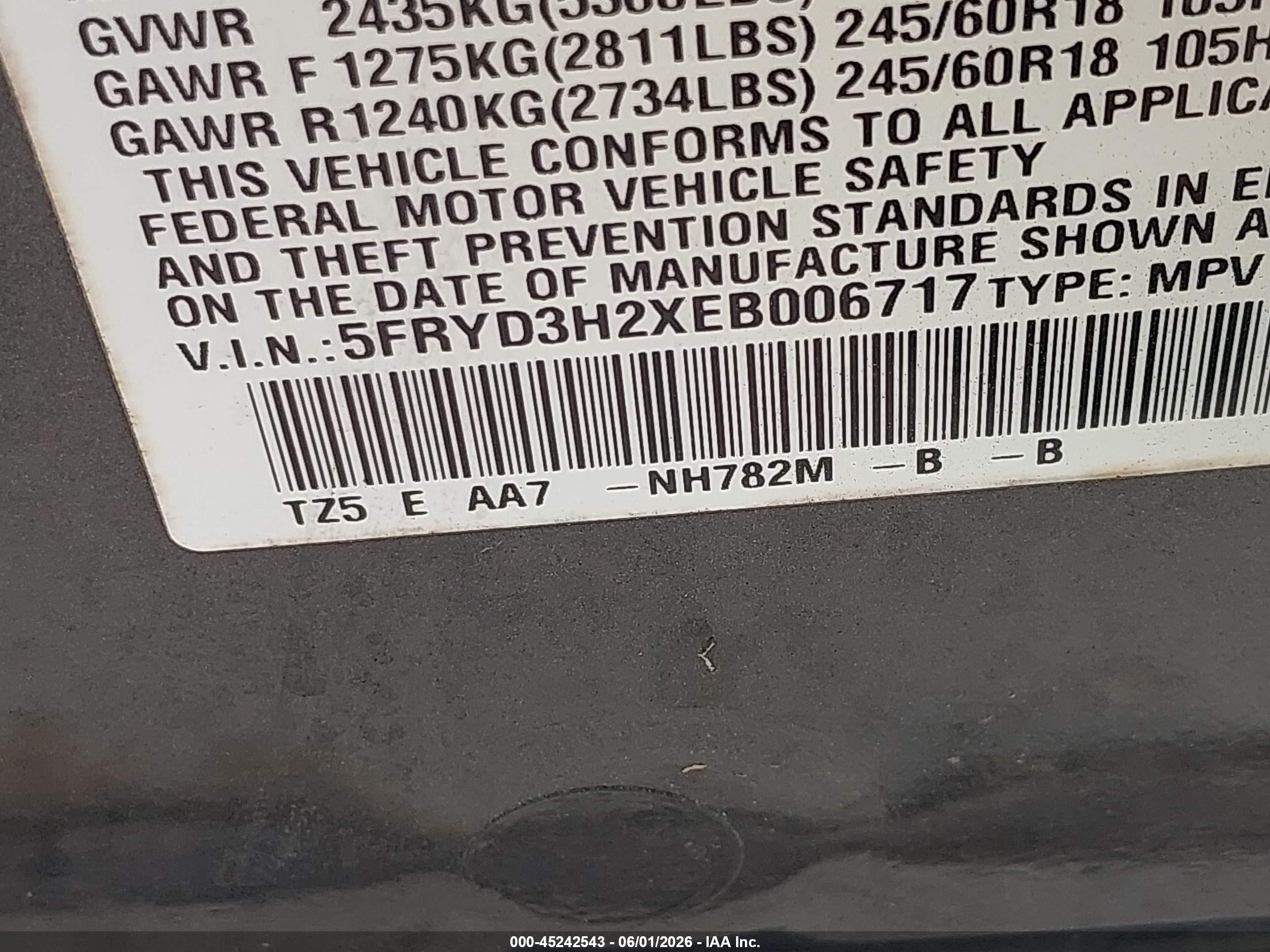 2014 Acura Mdx   Gray vin: 5FRYD3H2XEB006717