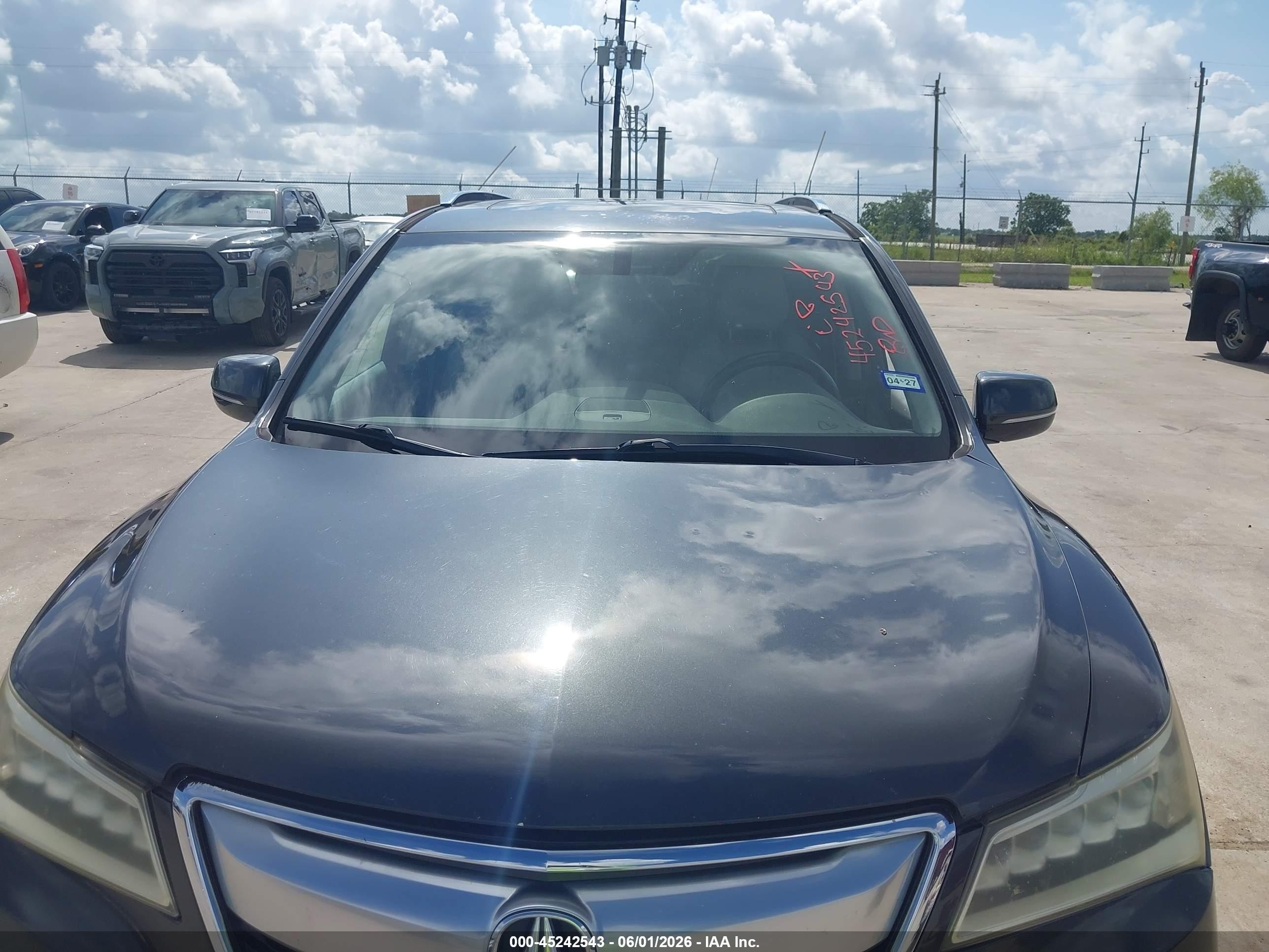 2014 Acura Mdx   Gray vin: 5FRYD3H2XEB006717