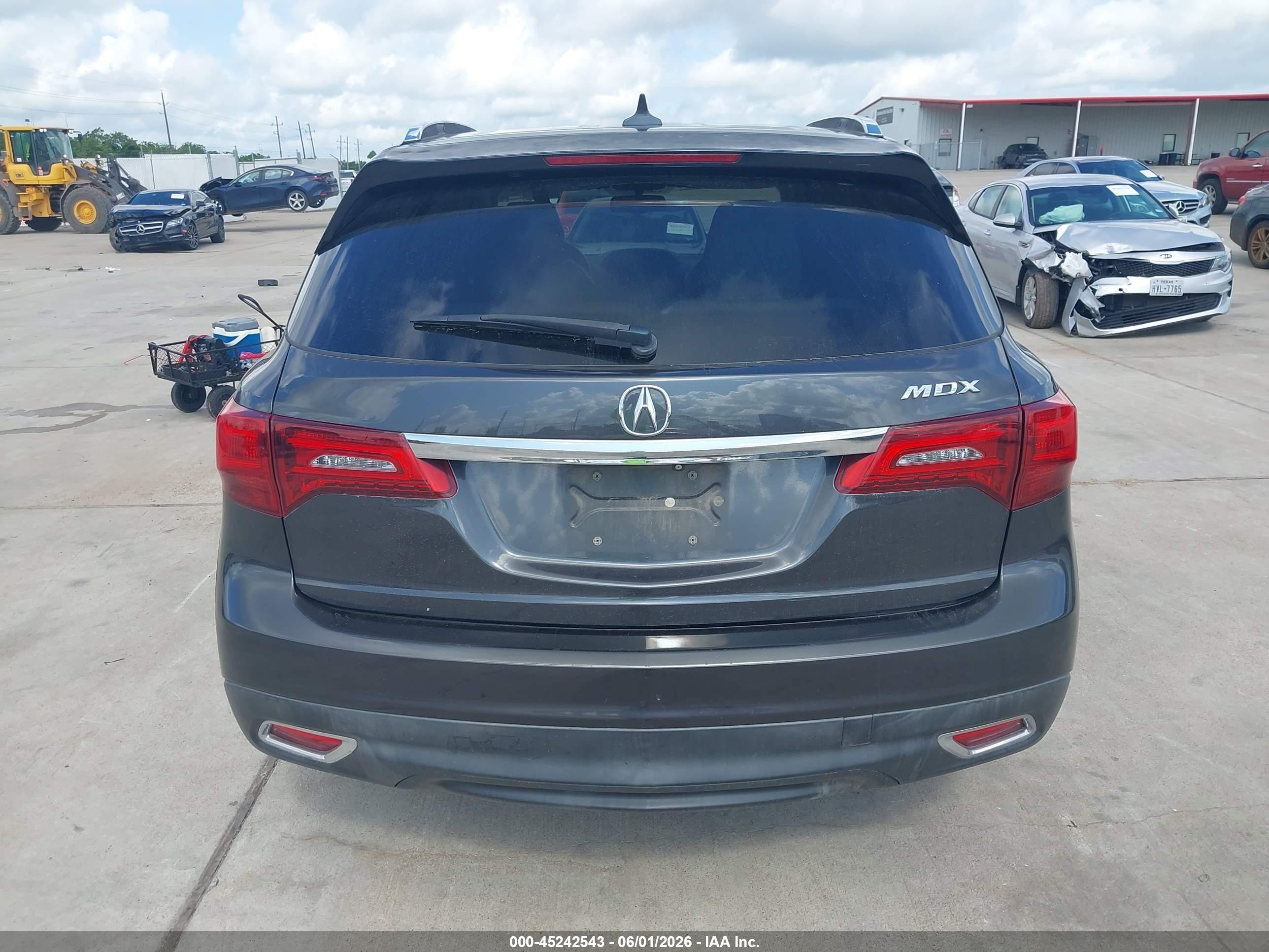 2014 Acura Mdx   Gray vin: 5FRYD3H2XEB006717