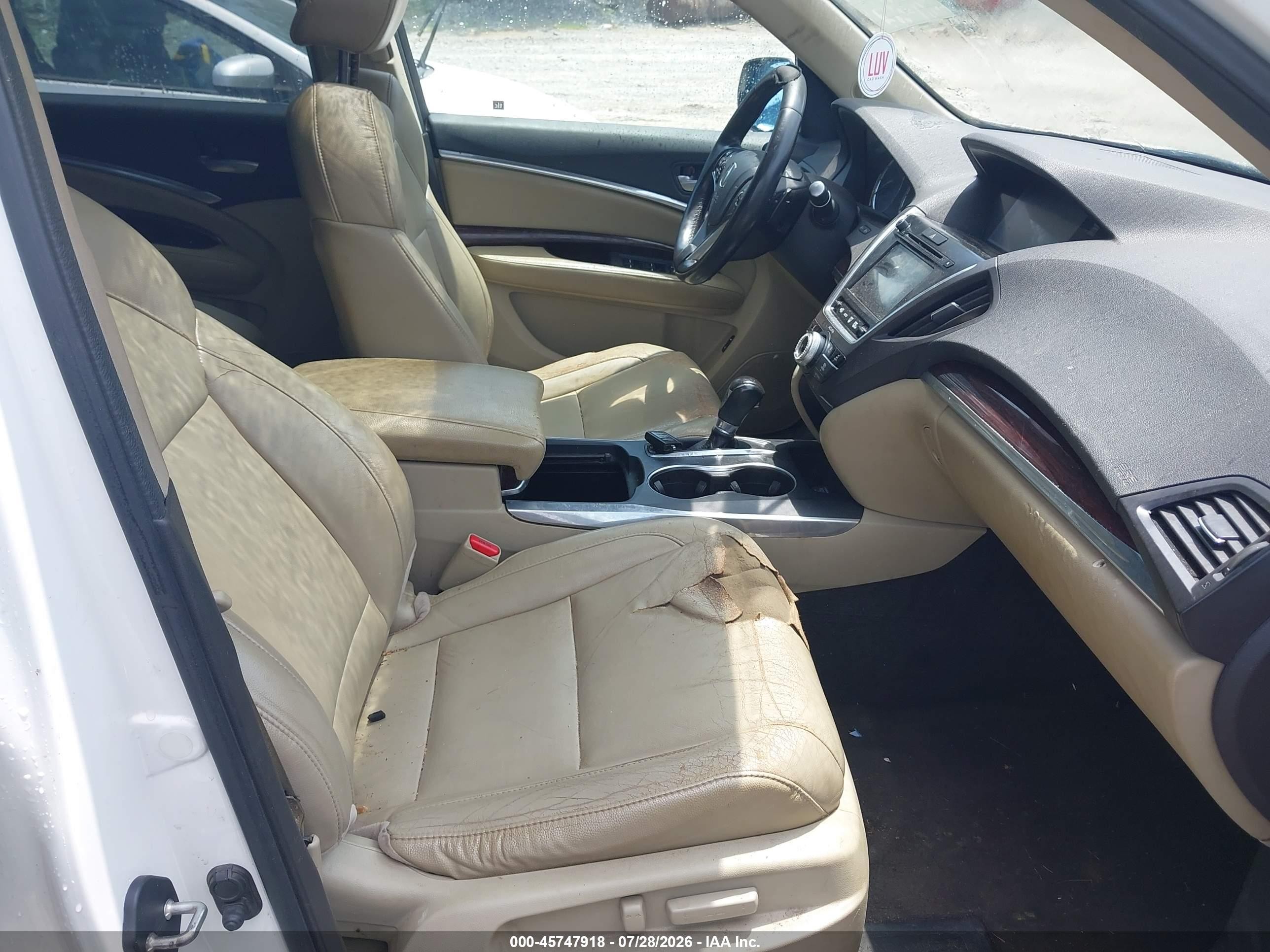 2014 Acura Mdx   White vin: 5FRYD3H2XEB007432