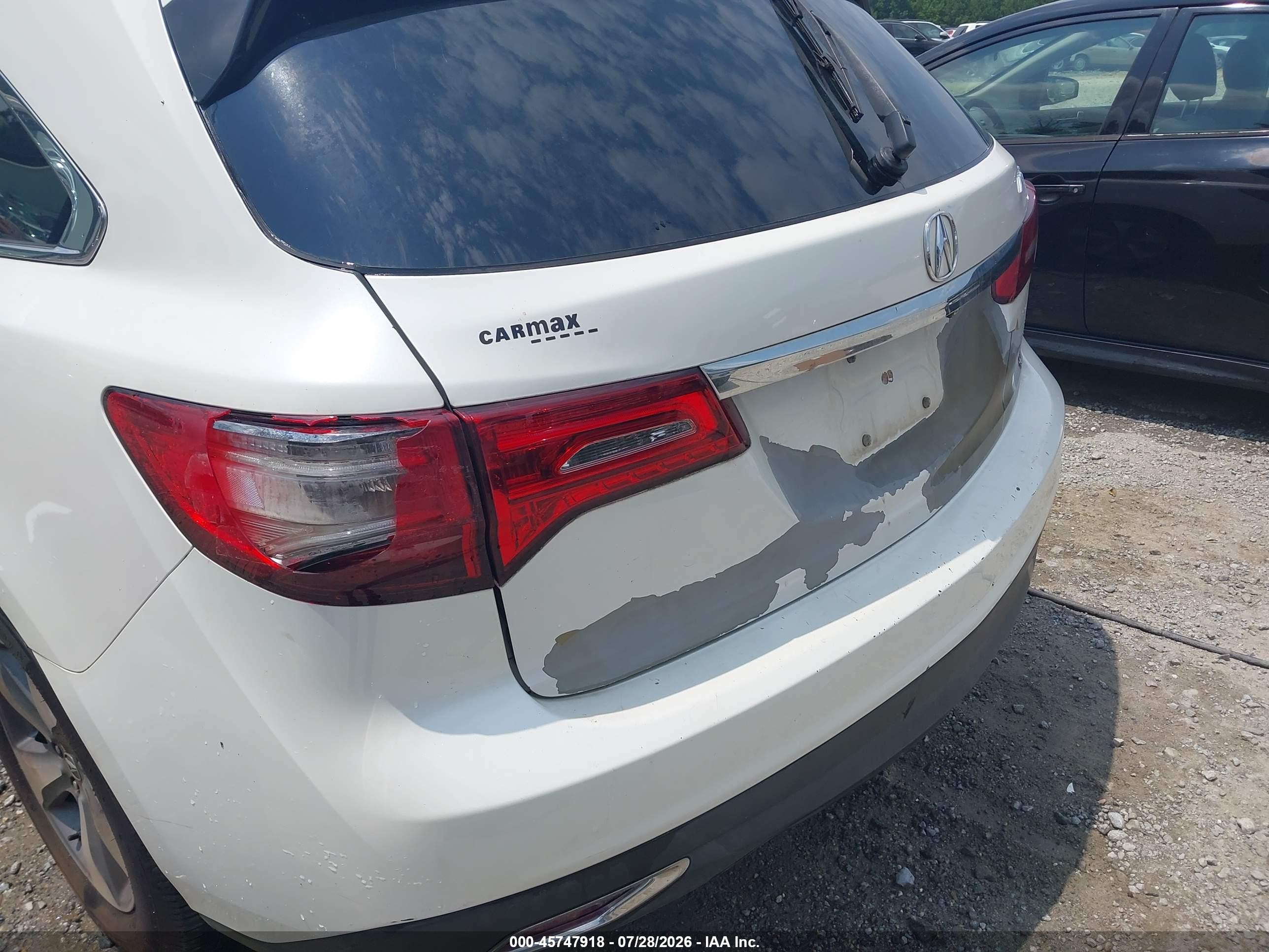 2014 Acura Mdx   White vin: 5FRYD3H2XEB007432