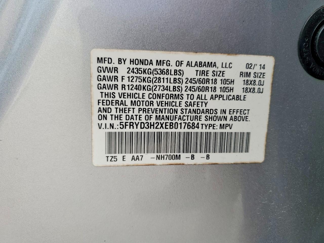 2014 Acura Mdx Серебряный vin: 5FRYD3H2XEB017684