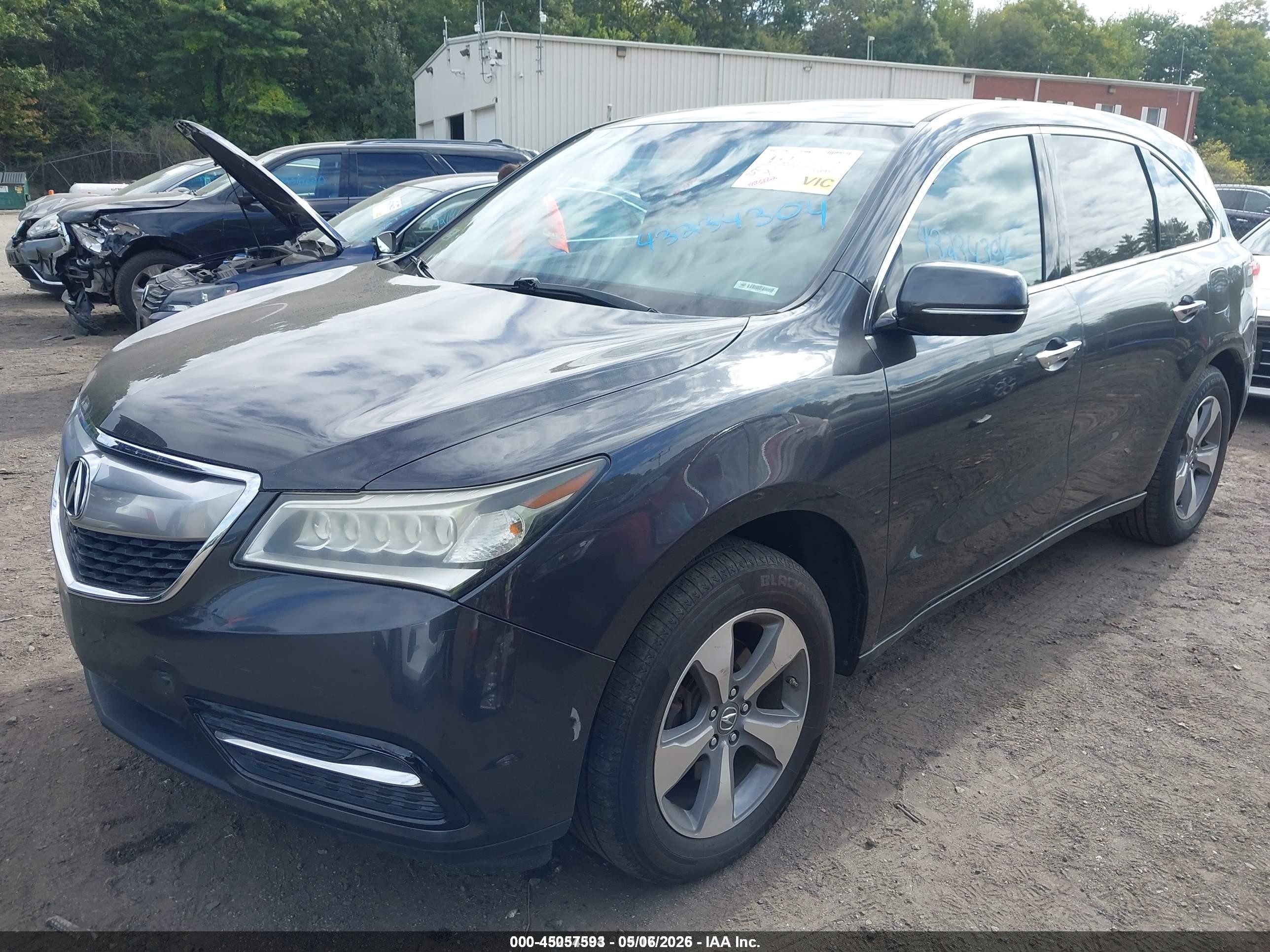 2015 Acura Mdx   Серый vin: 5FRYD3H2XFB010266