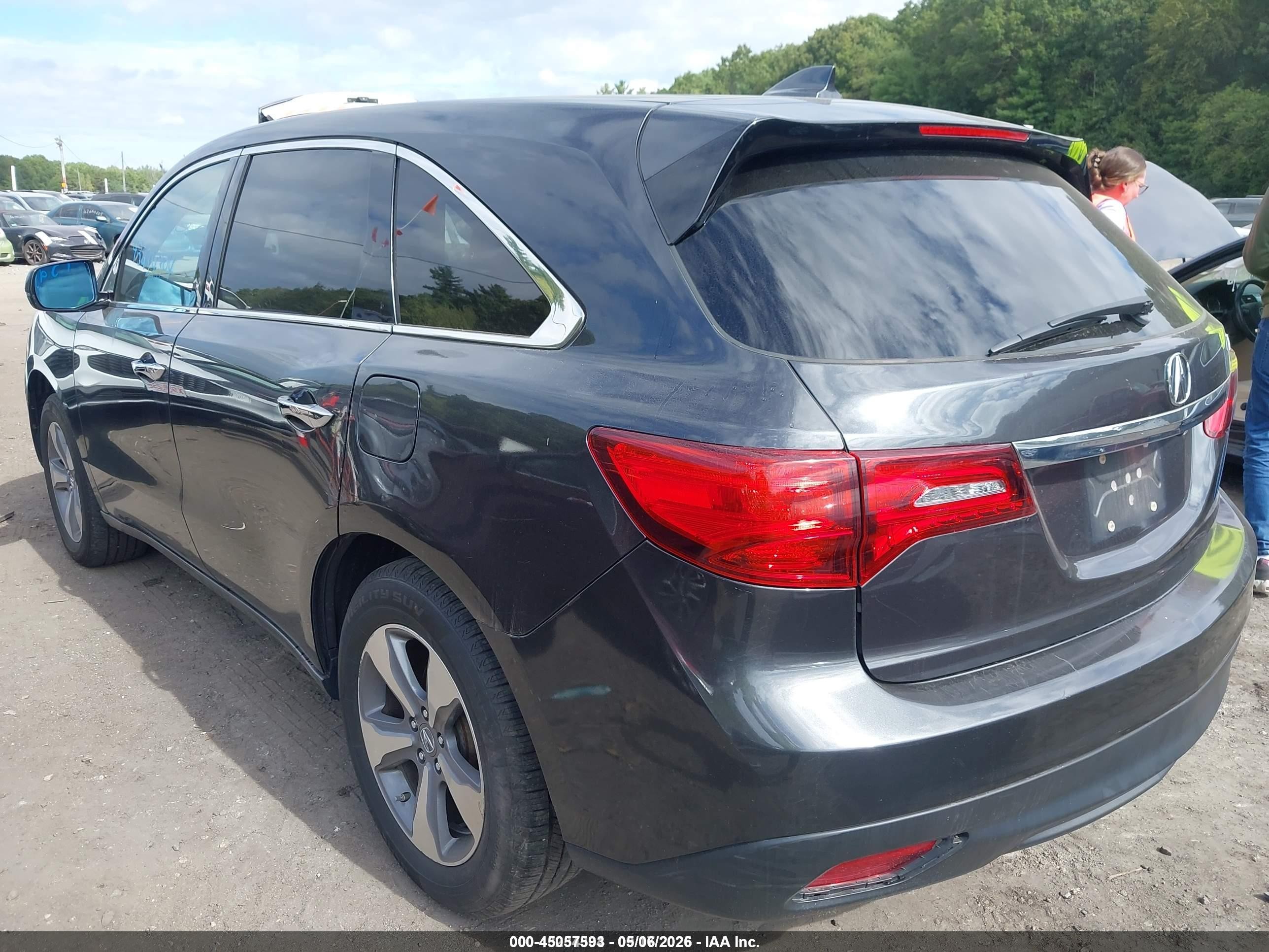 2015 Acura Mdx   Серый vin: 5FRYD3H2XFB010266