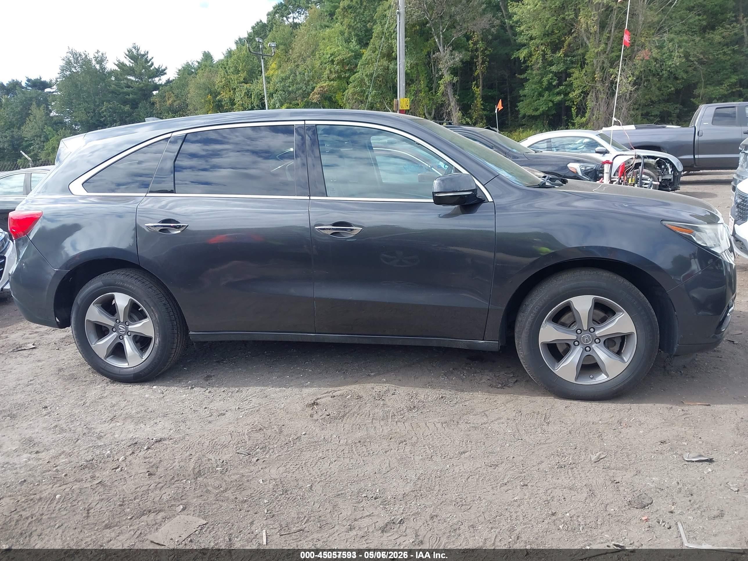 2015 Acura Mdx   Серый vin: 5FRYD3H2XFB010266