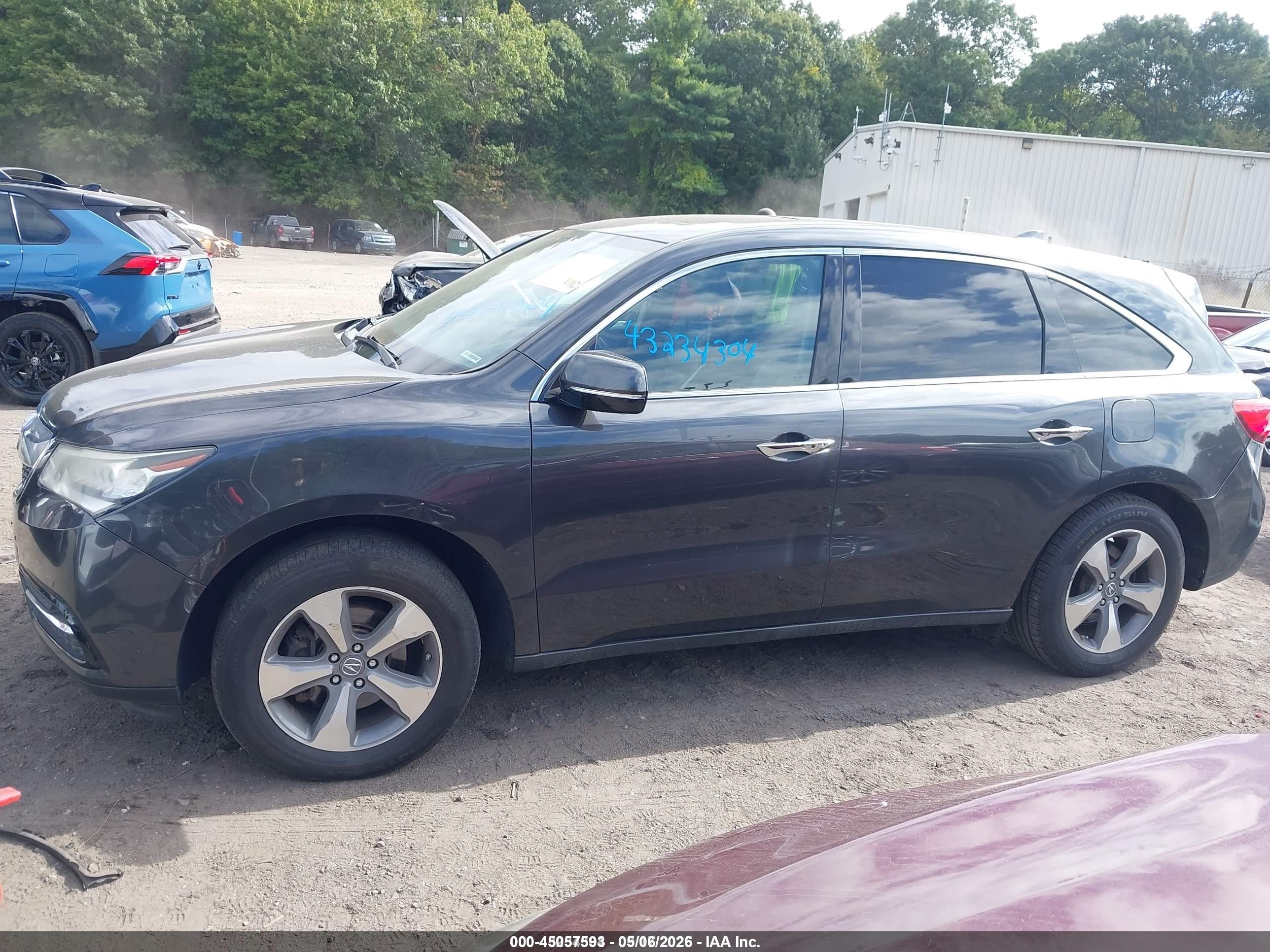 2015 Acura Mdx   Серый vin: 5FRYD3H2XFB010266