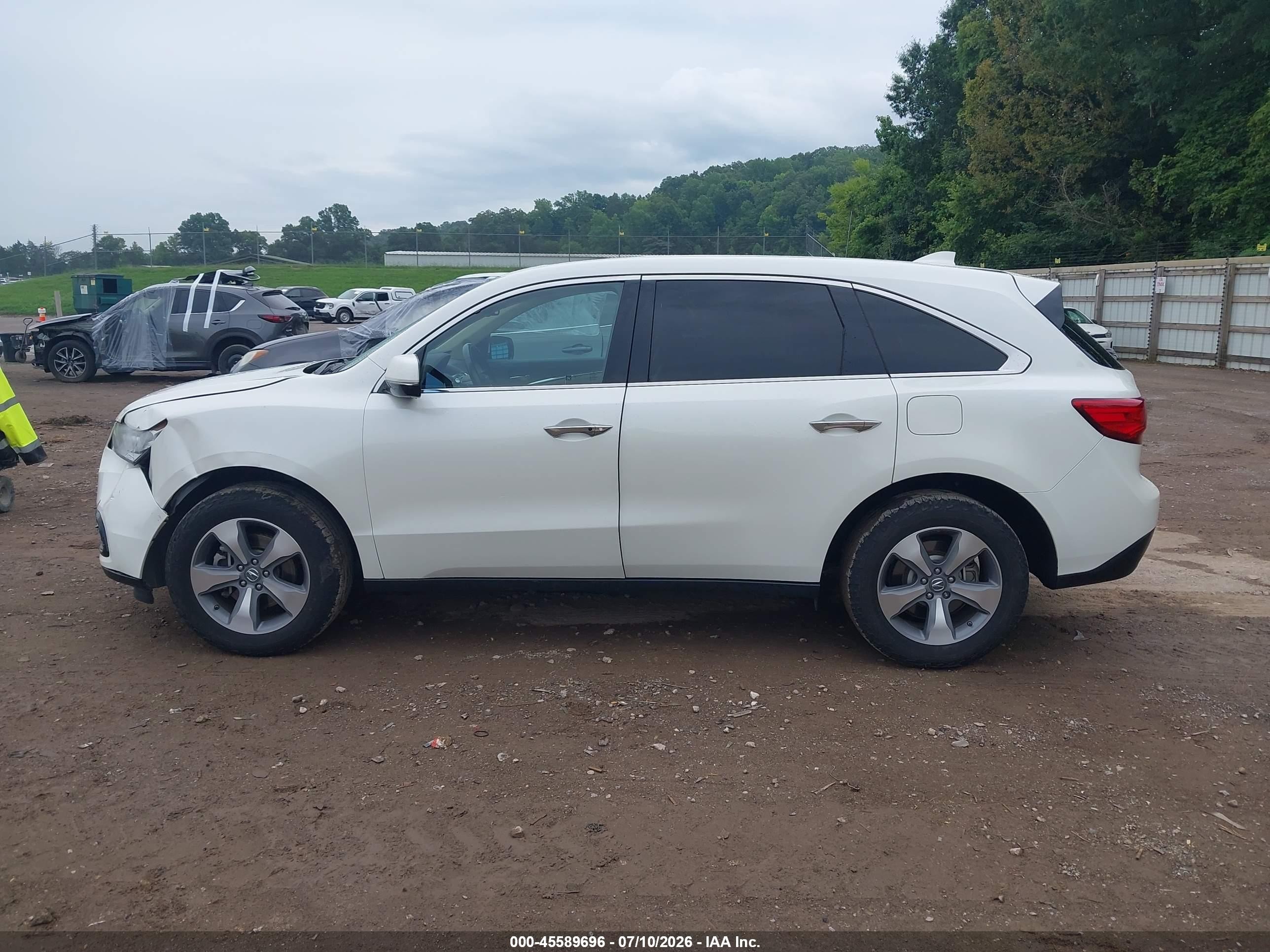 2015 Acura Mdx   White vin: 5FRYD3H2XFB012910