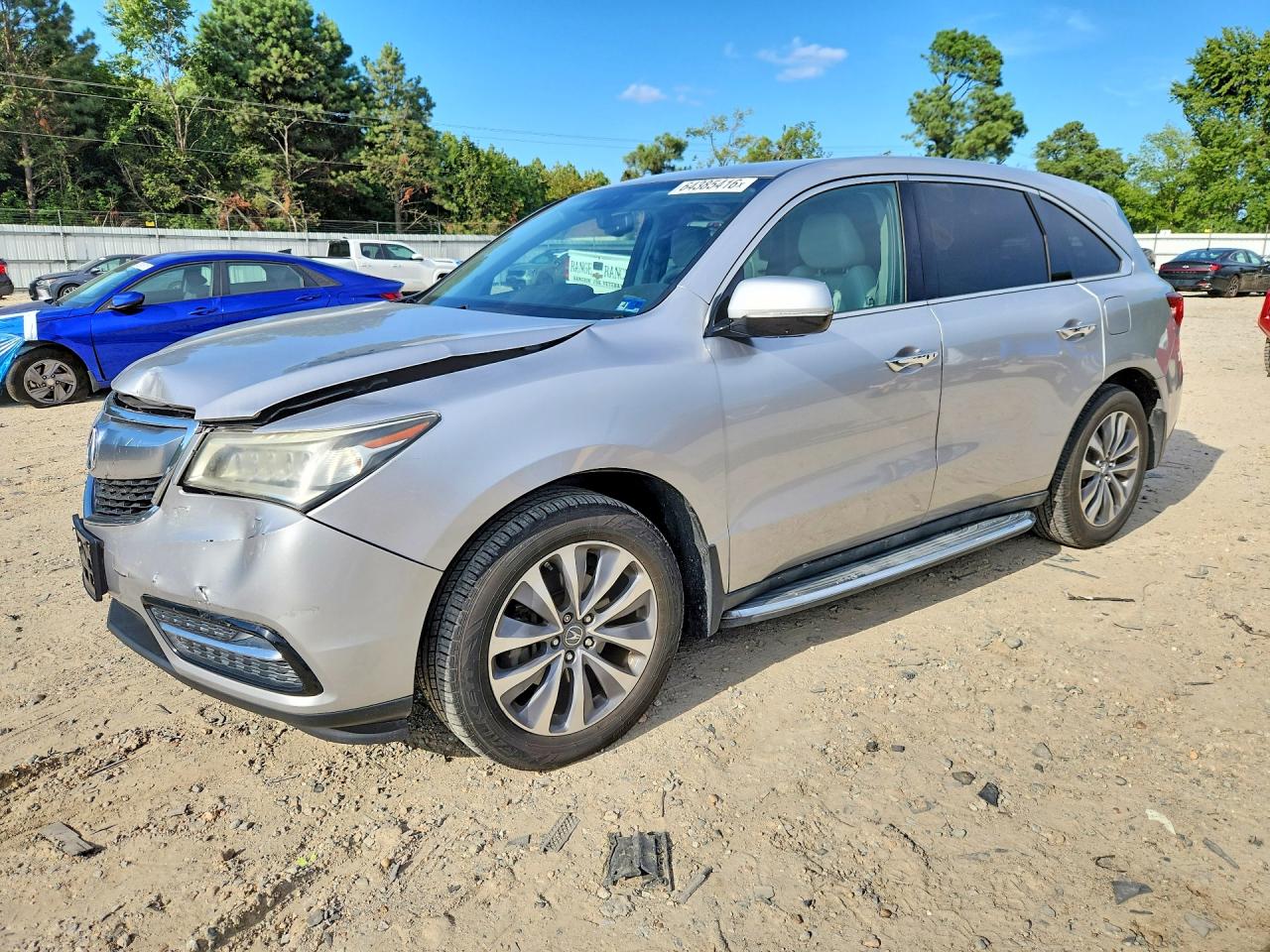 2014 Acura Mdx Technology Silver vin: 5FRYD3H40EB004783