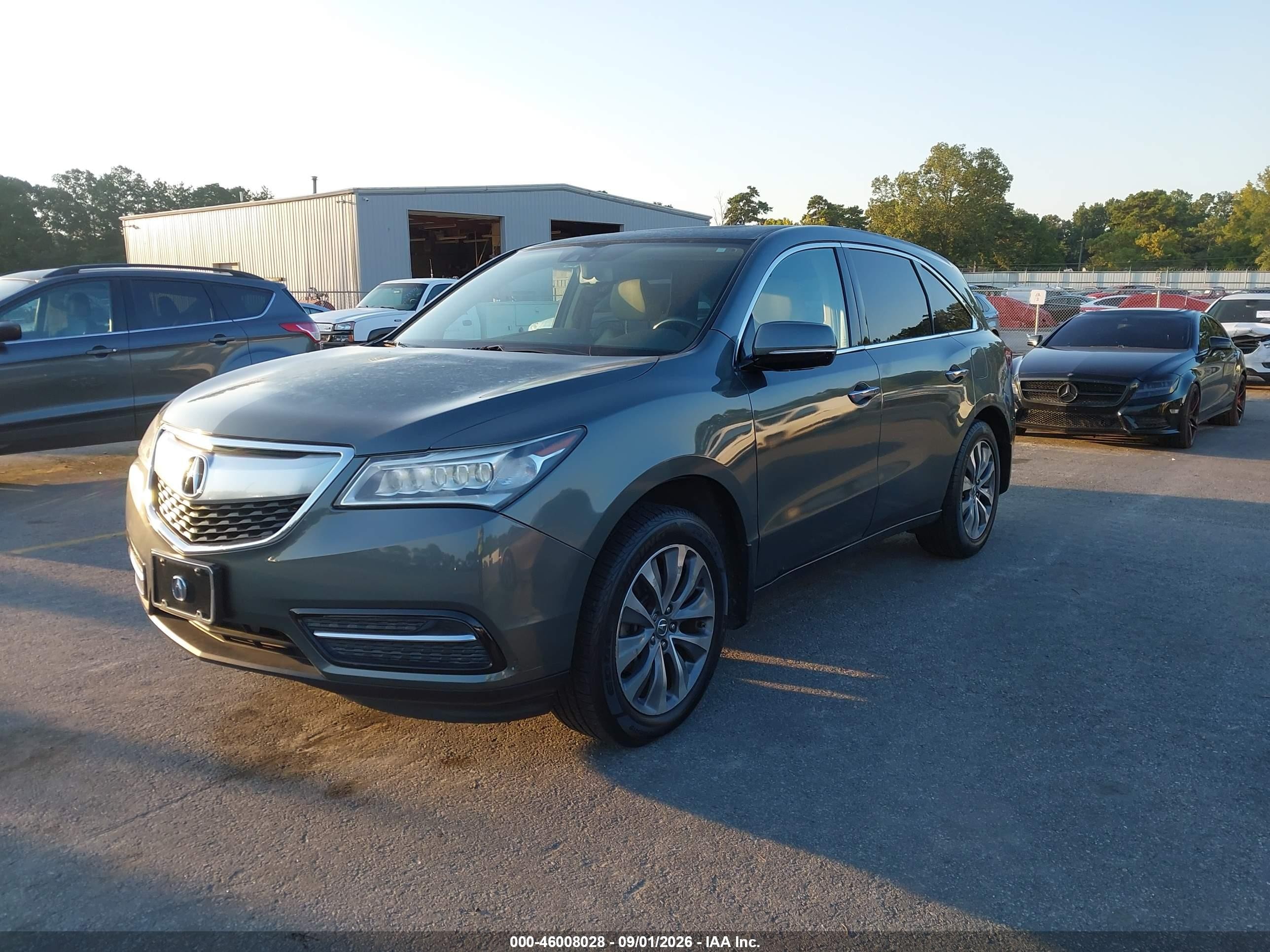 2014 Acura Mdx Technology Package Green vin: 5FRYD3H40EB006940