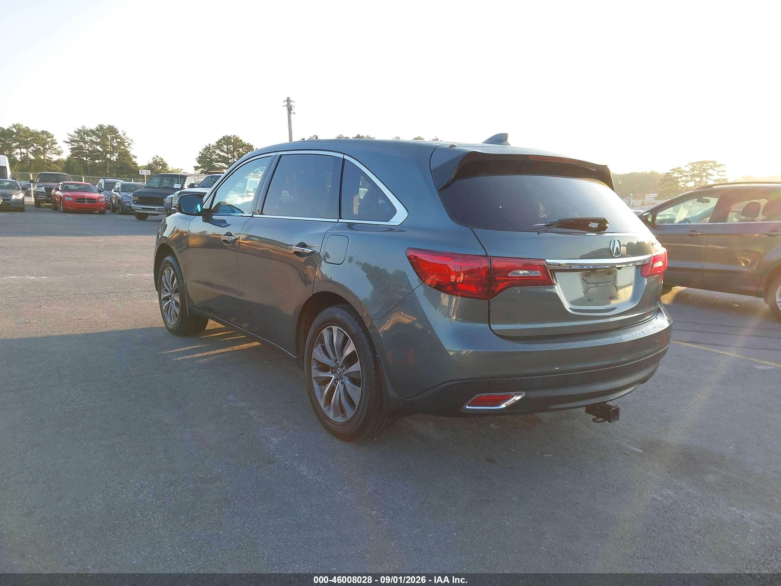 2014 Acura Mdx Technology Package Green vin: 5FRYD3H40EB006940