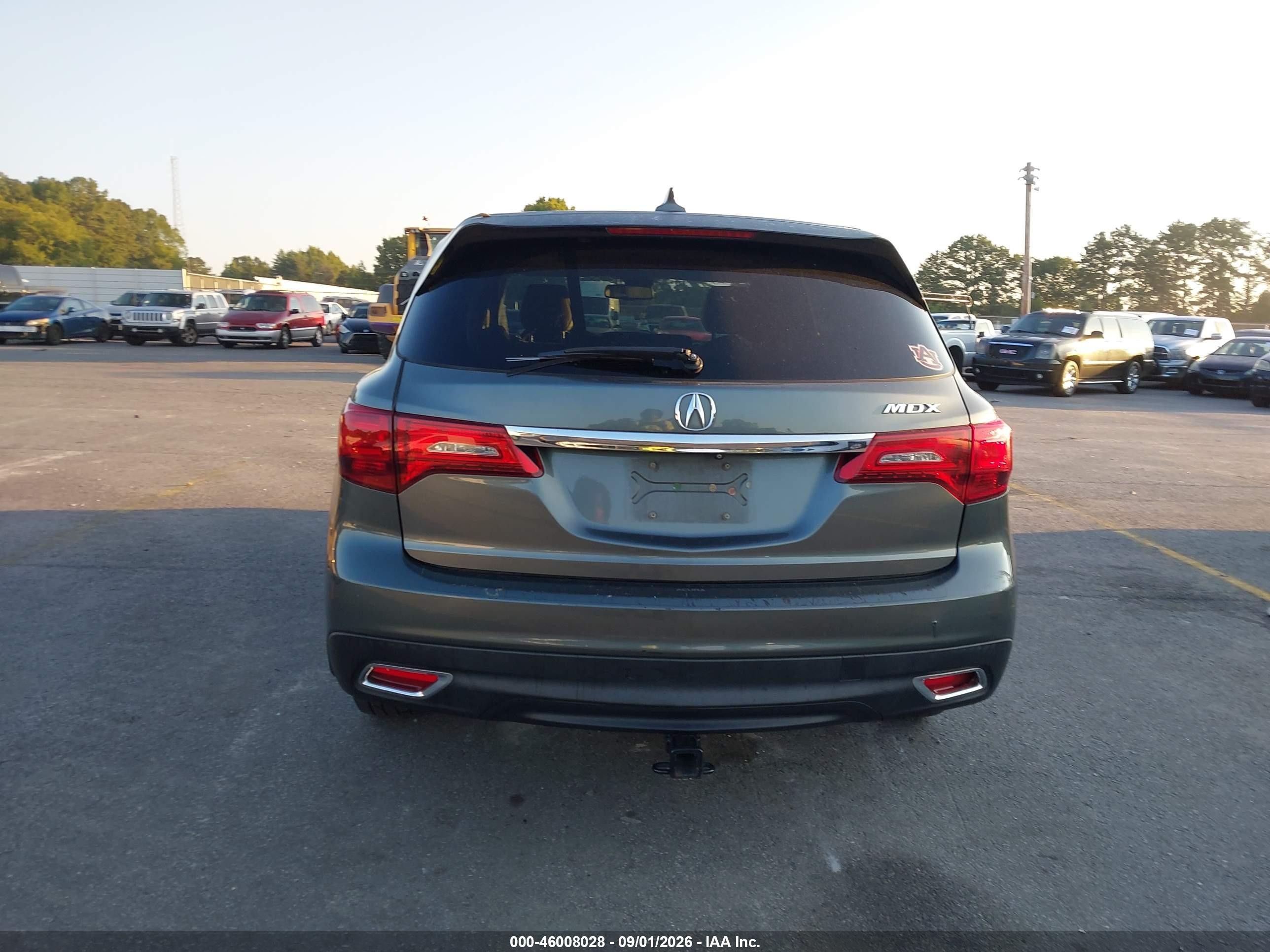 2014 Acura Mdx Technology Package Green vin: 5FRYD3H40EB006940