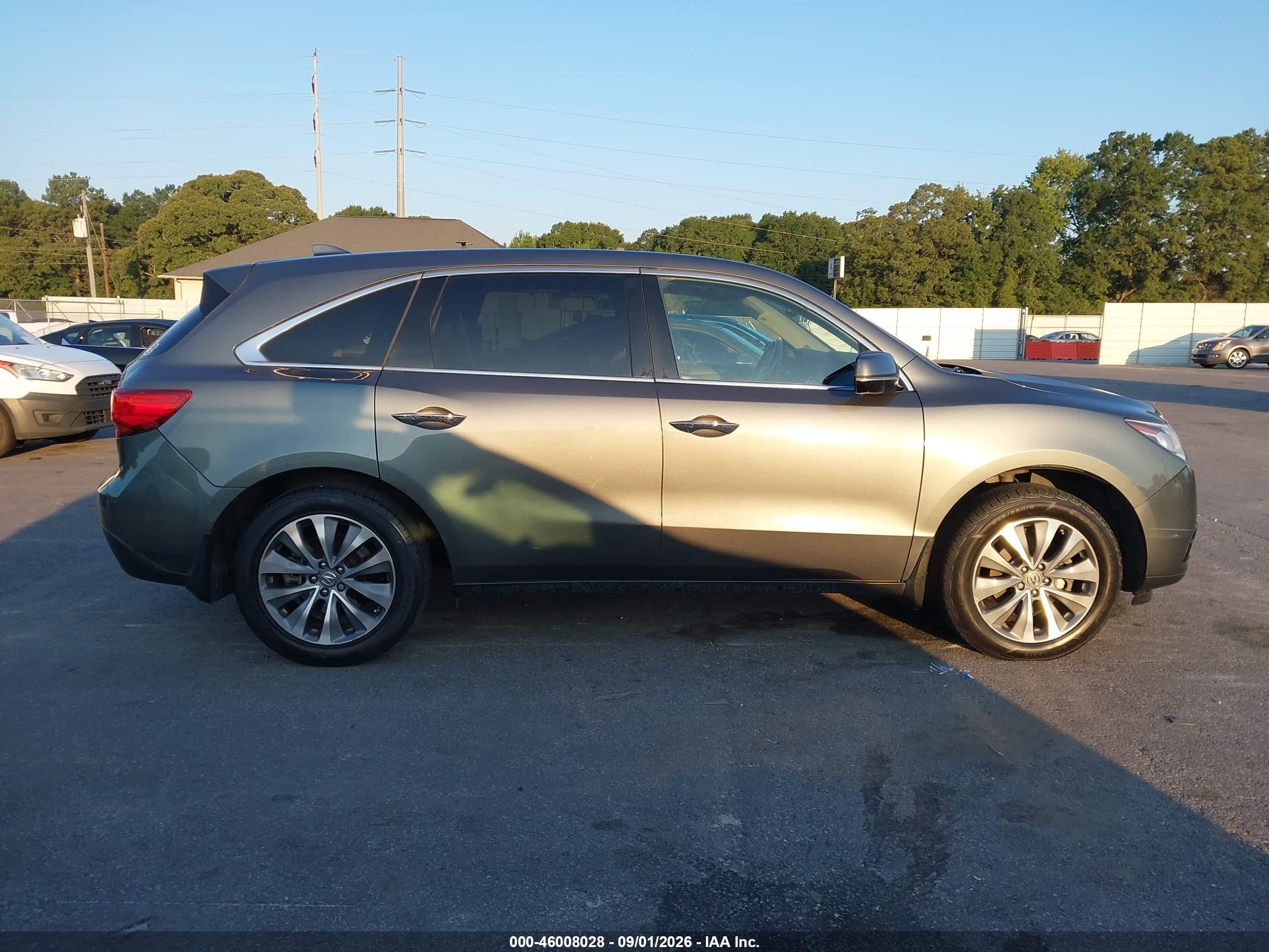 2014 Acura Mdx Technology Package Green vin: 5FRYD3H40EB006940