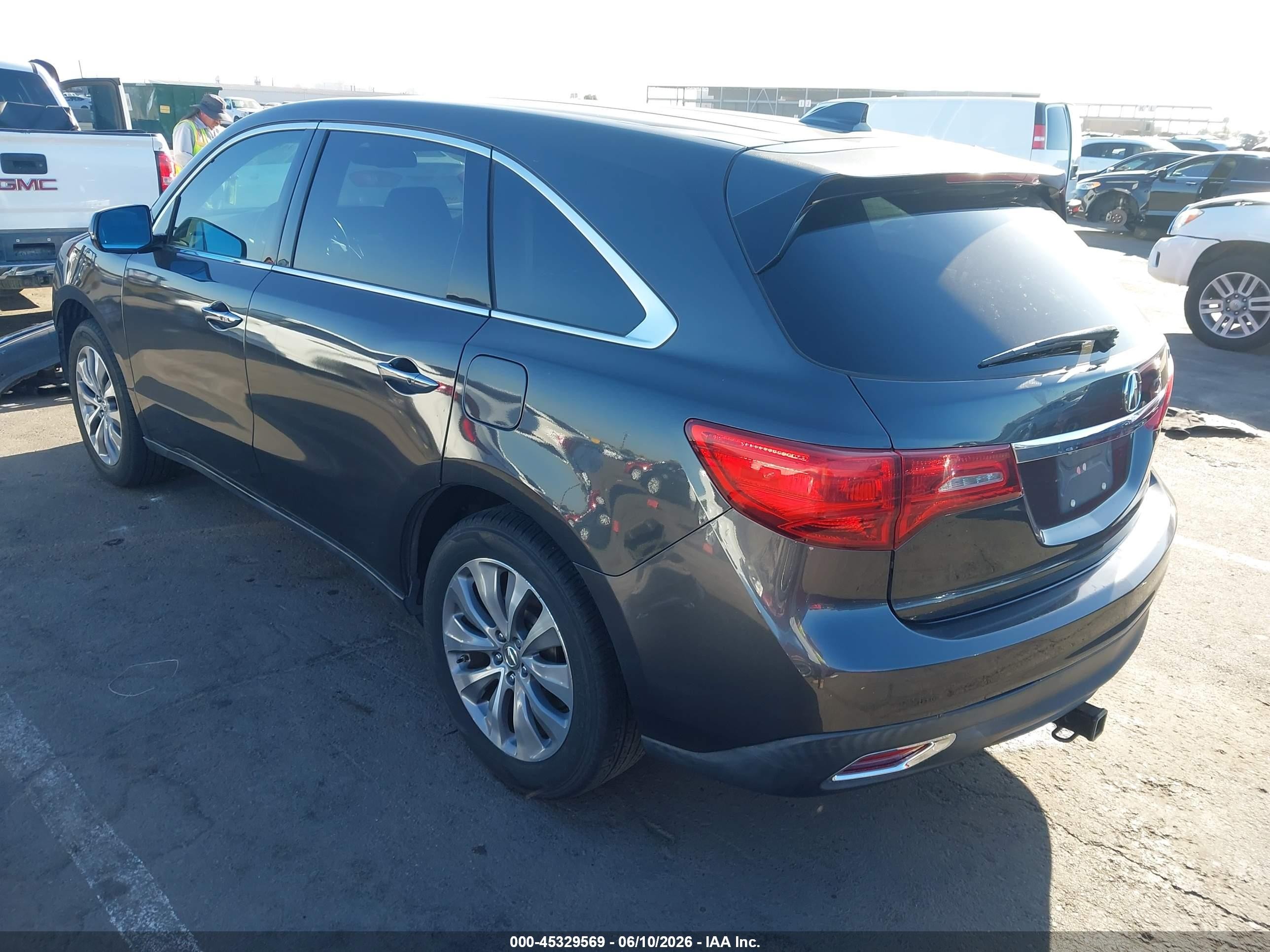 2014 Acura Mdx Technology Package Black vin: 5FRYD3H40EB007540
