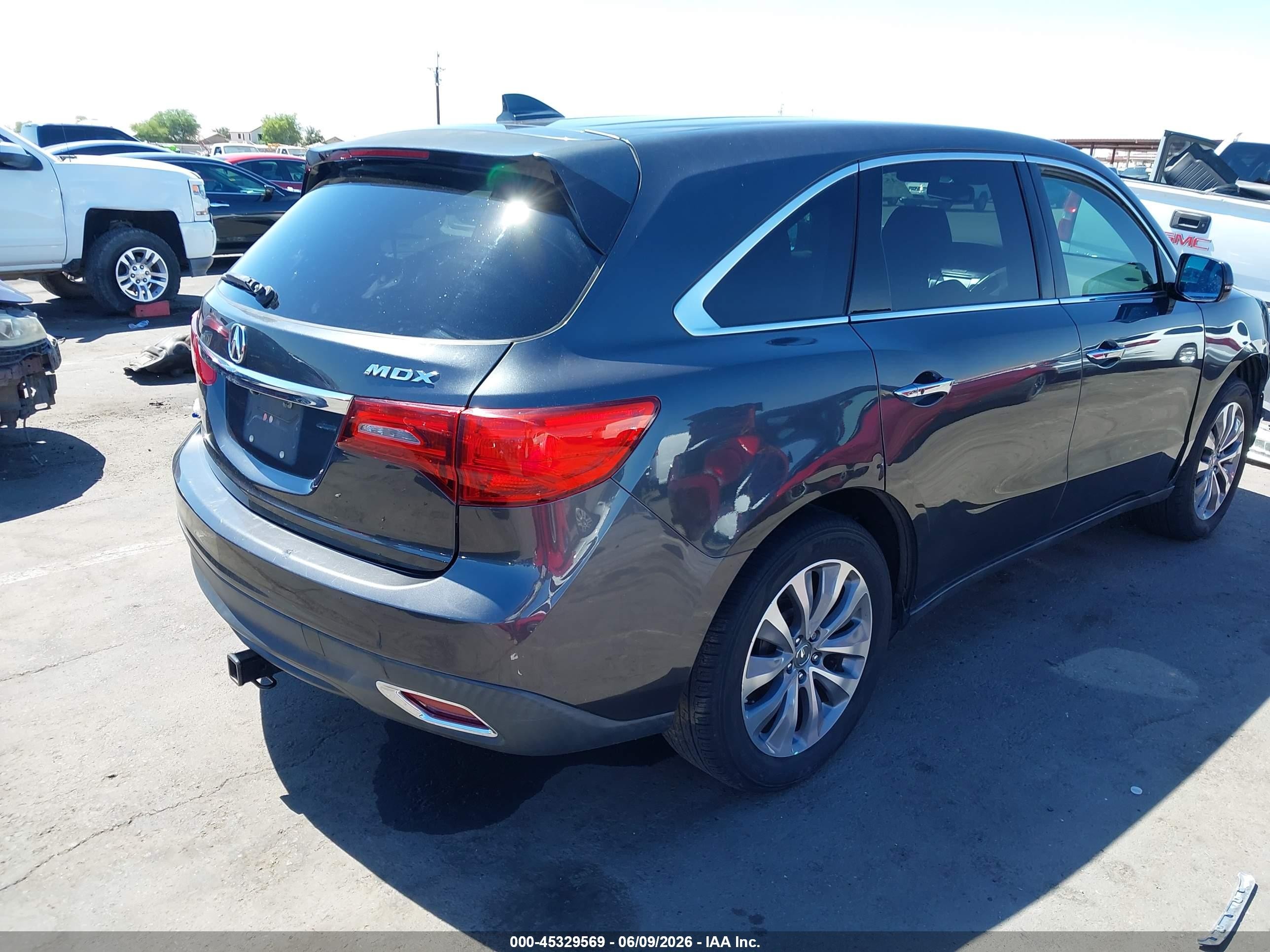 2014 Acura Mdx Technology Package Black vin: 5FRYD3H40EB007540