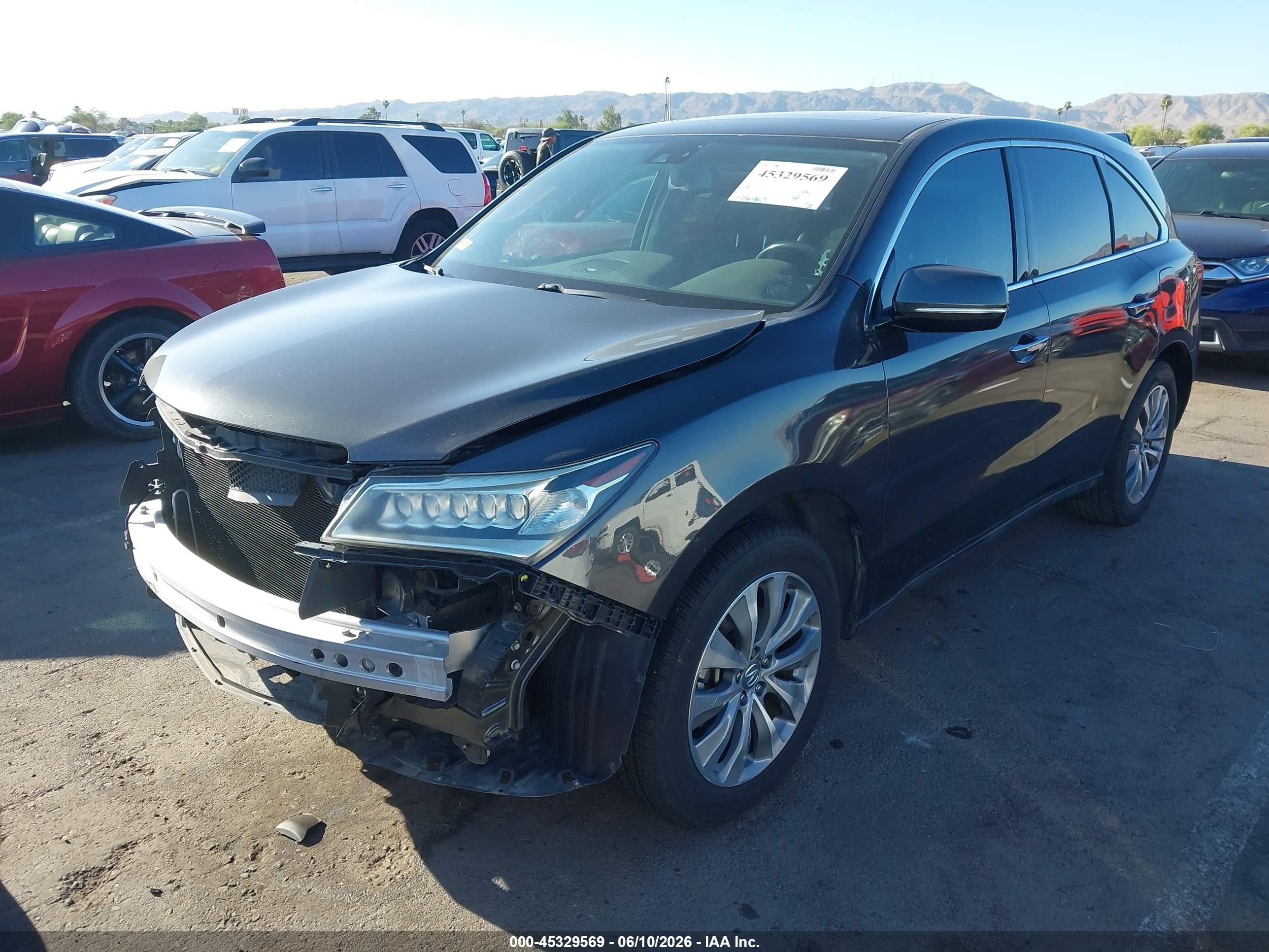 2014 Acura Mdx Technology Package Black vin: 5FRYD3H40EB007540