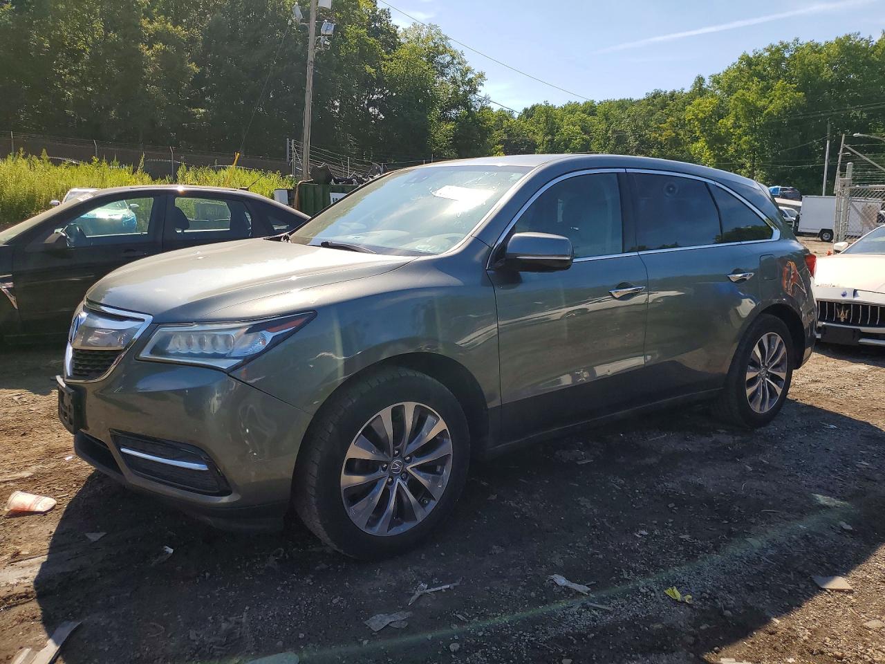 2014 Acura Mdx Technology Gray vin: 5FRYD3H40EB012107