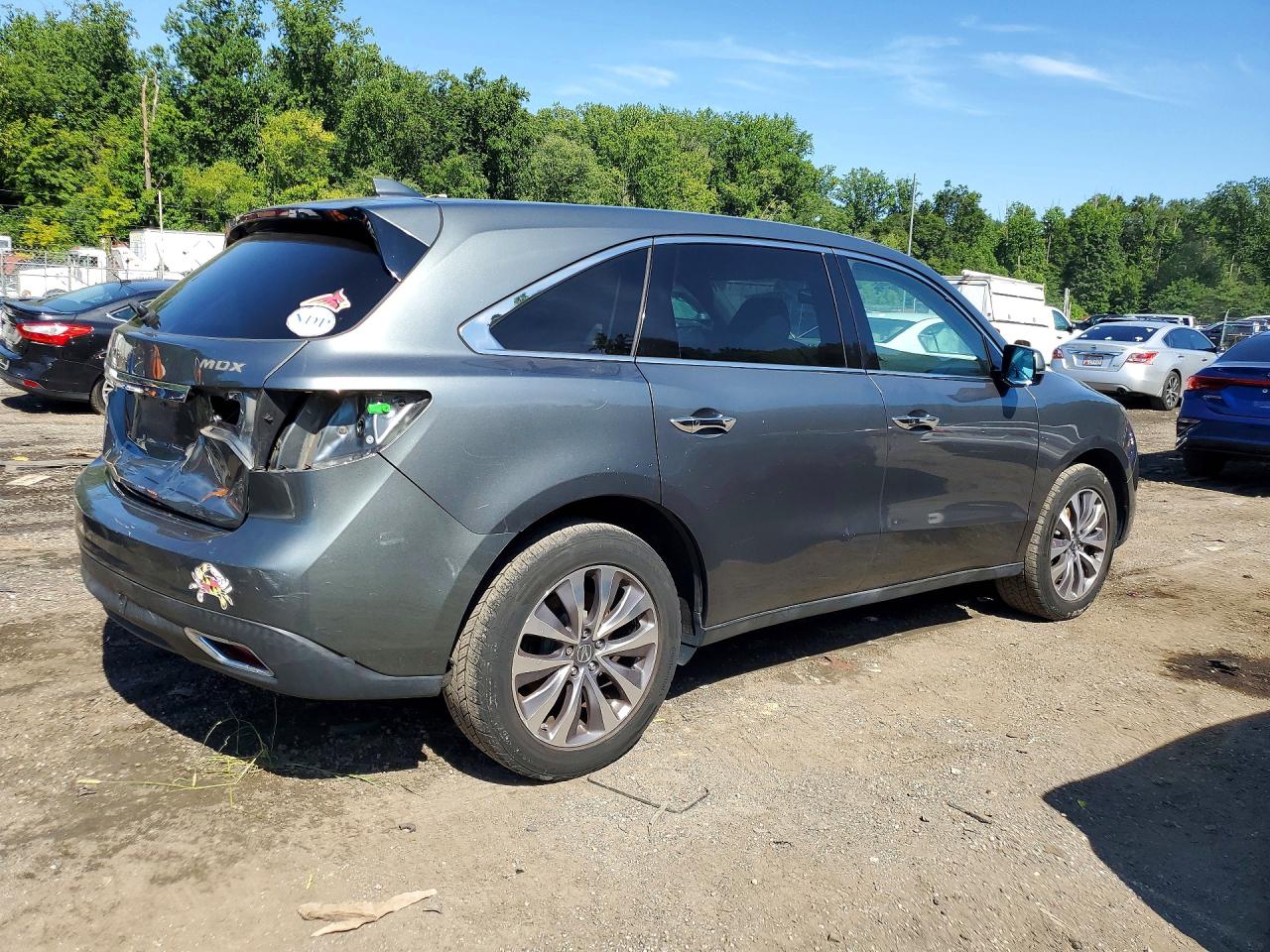 2014 Acura Mdx Technology Gray vin: 5FRYD3H40EB012107