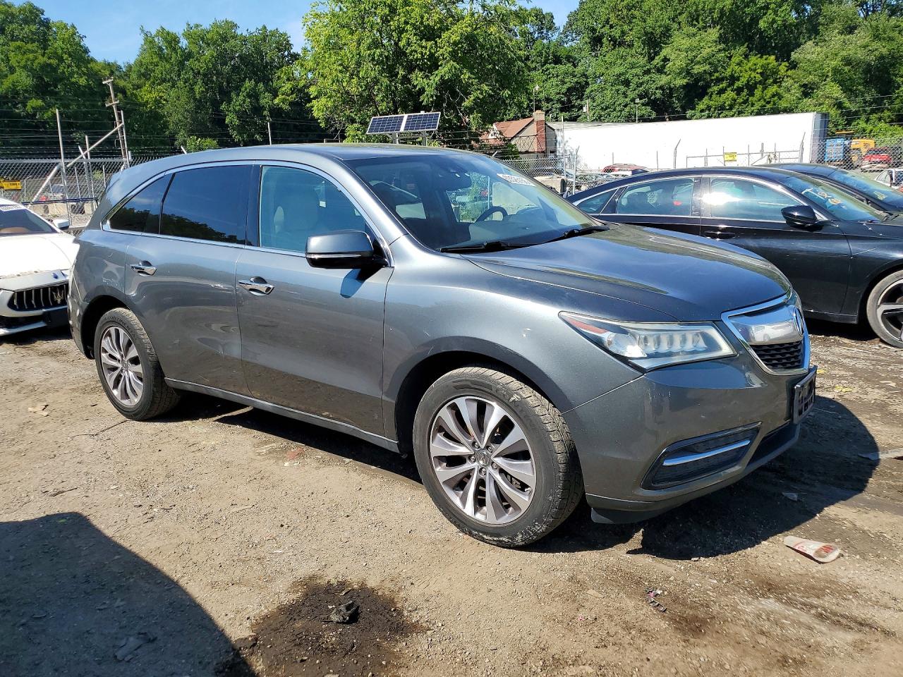 2014 Acura Mdx Technology Gray vin: 5FRYD3H40EB012107
