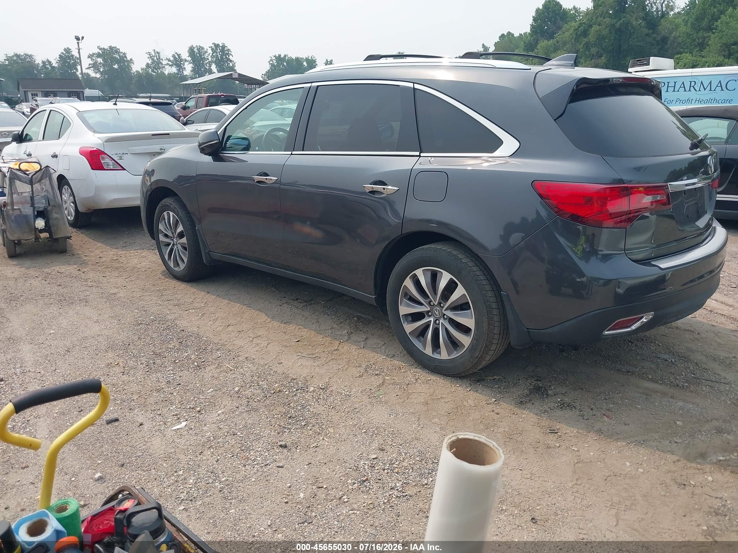 2014 Acura Mdx Technology Package Gray vin: 5FRYD3H40EB016352