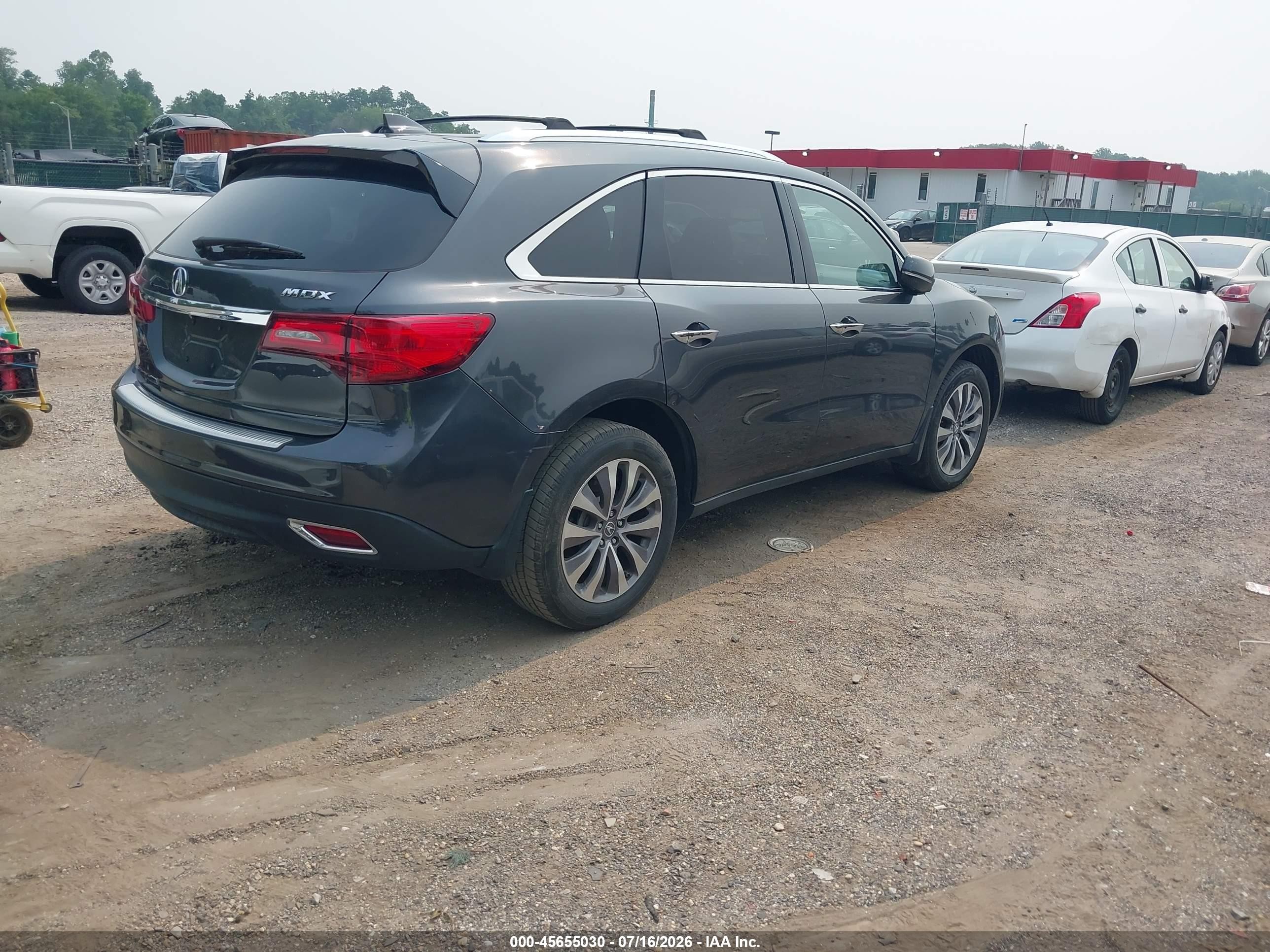 2014 Acura Mdx Technology Package Gray vin: 5FRYD3H40EB016352