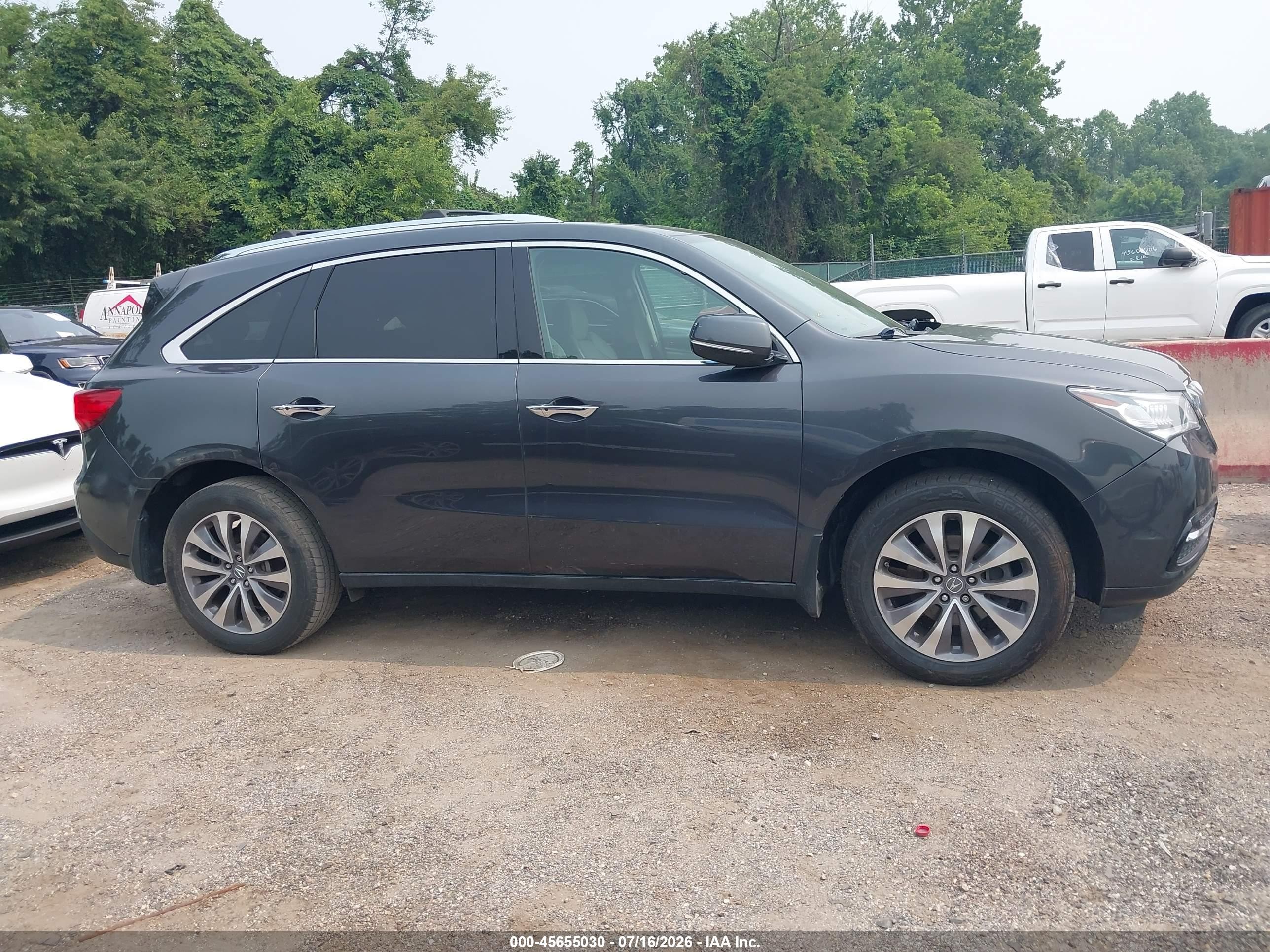 2014 Acura Mdx Technology Package Gray vin: 5FRYD3H40EB016352