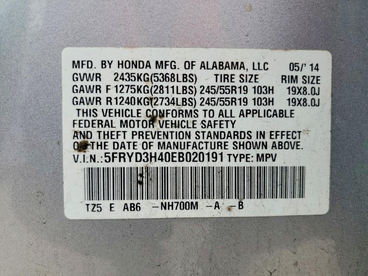 2014 Acura Mdx Technology Silver vin: 5FRYD3H40EB020191