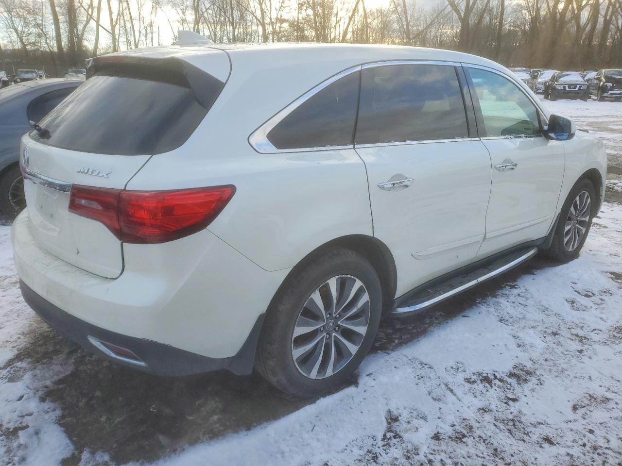 2014 Acura Mdx Technology White vin: 5FRYD3H40EB020711