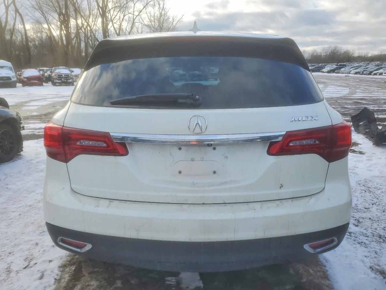 2014 Acura Mdx Technology White vin: 5FRYD3H40EB020711