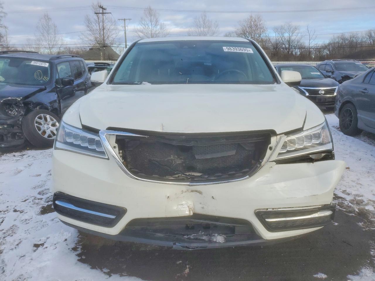 2014 Acura Mdx Technology White vin: 5FRYD3H40EB020711