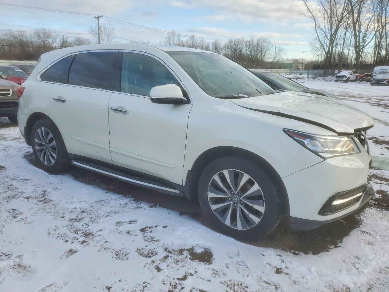 2014 Acura Mdx Technology White vin: 5FRYD3H40EB020711