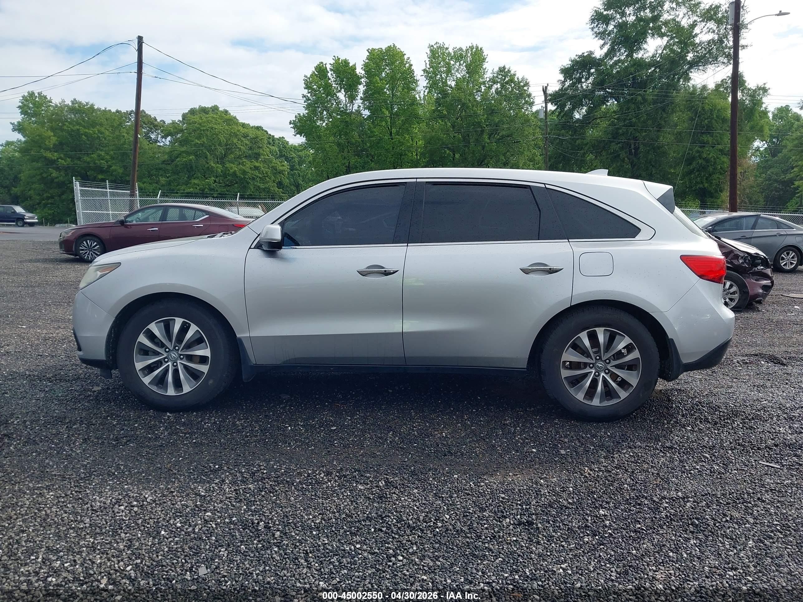 2015 Acura Mdx Technology Package Silver vin: 5FRYD3H41FB009220
