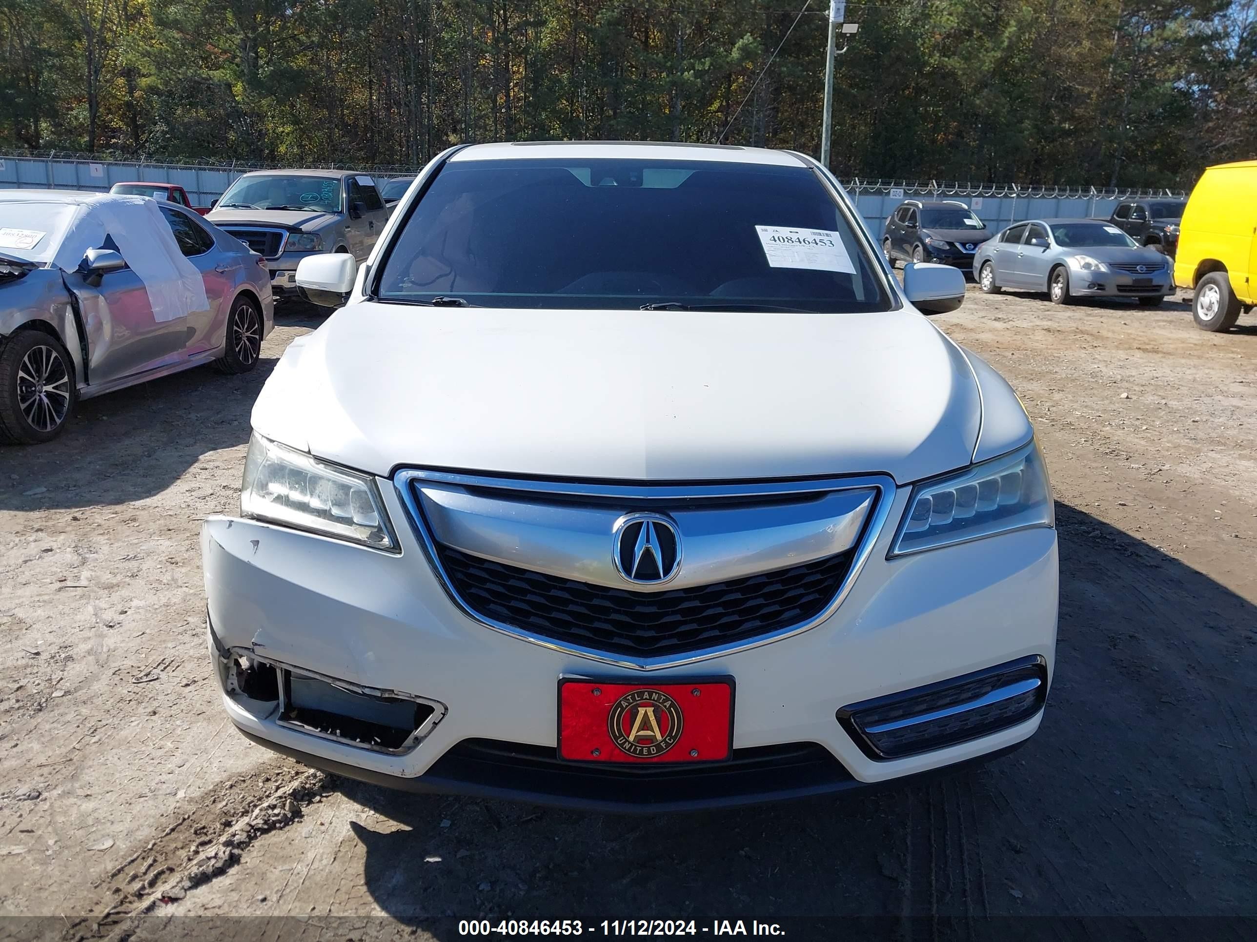 2014 Acura Mdx Technology Package White vin: 5FRYD3H42EB003568