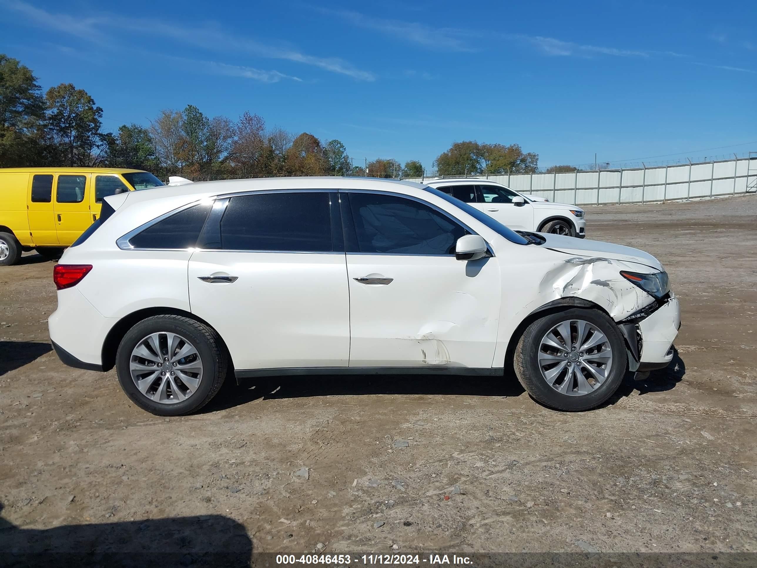 2014 Acura Mdx Technology Package White vin: 5FRYD3H42EB003568