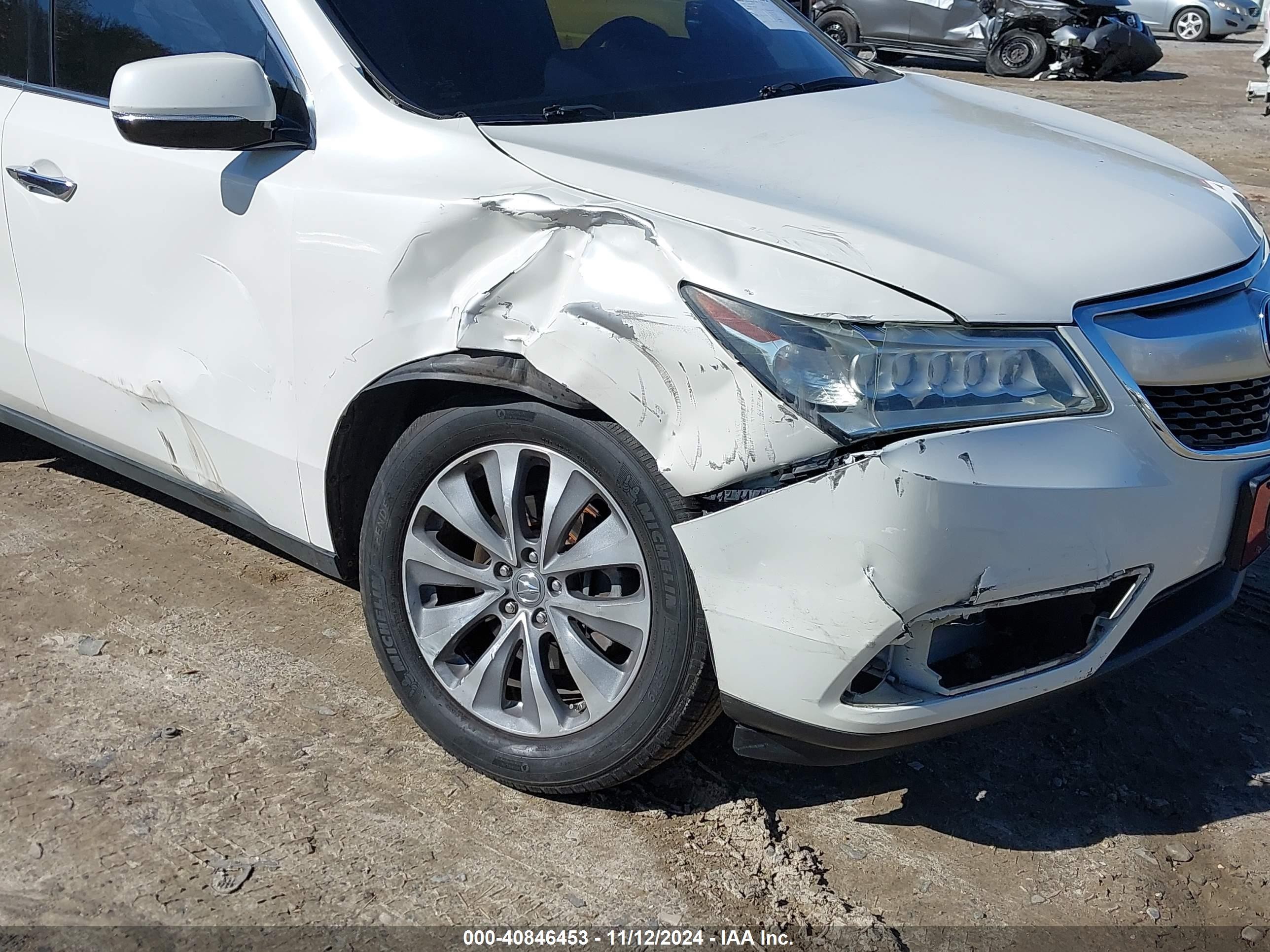 2014 Acura Mdx Technology Package White vin: 5FRYD3H42EB003568