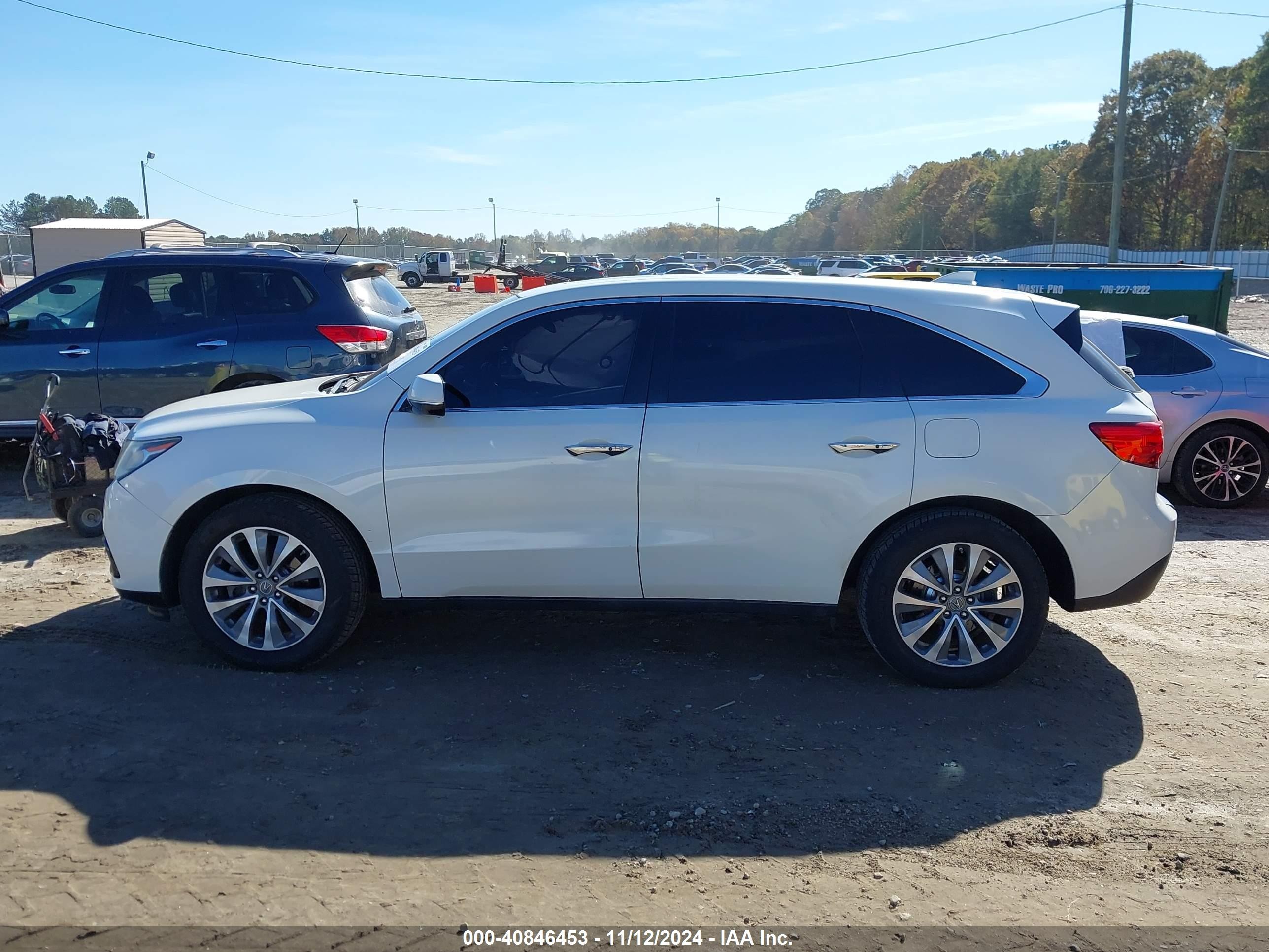 2014 Acura Mdx Technology Package White vin: 5FRYD3H42EB003568