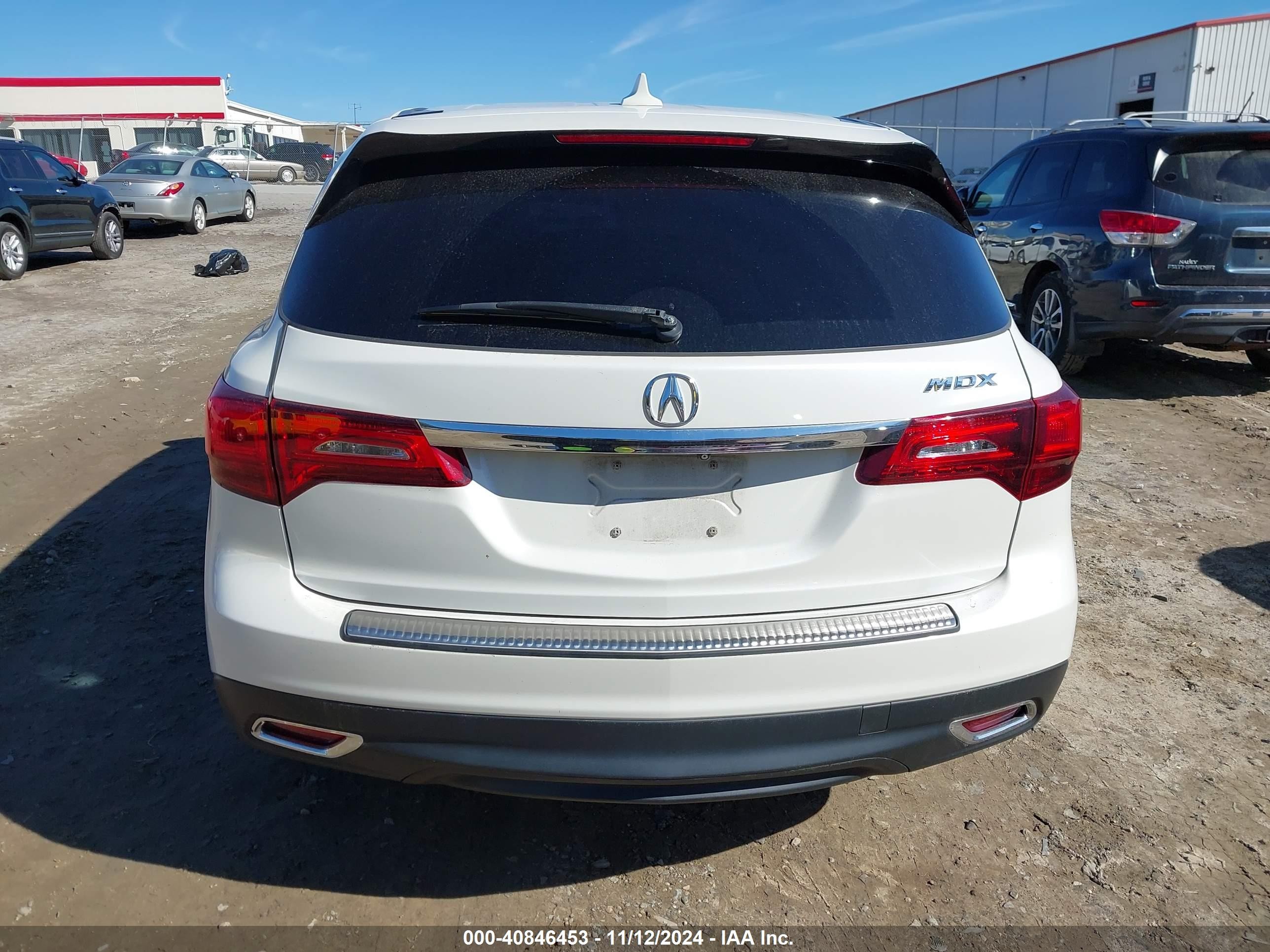 2014 Acura Mdx Technology Package White vin: 5FRYD3H42EB003568