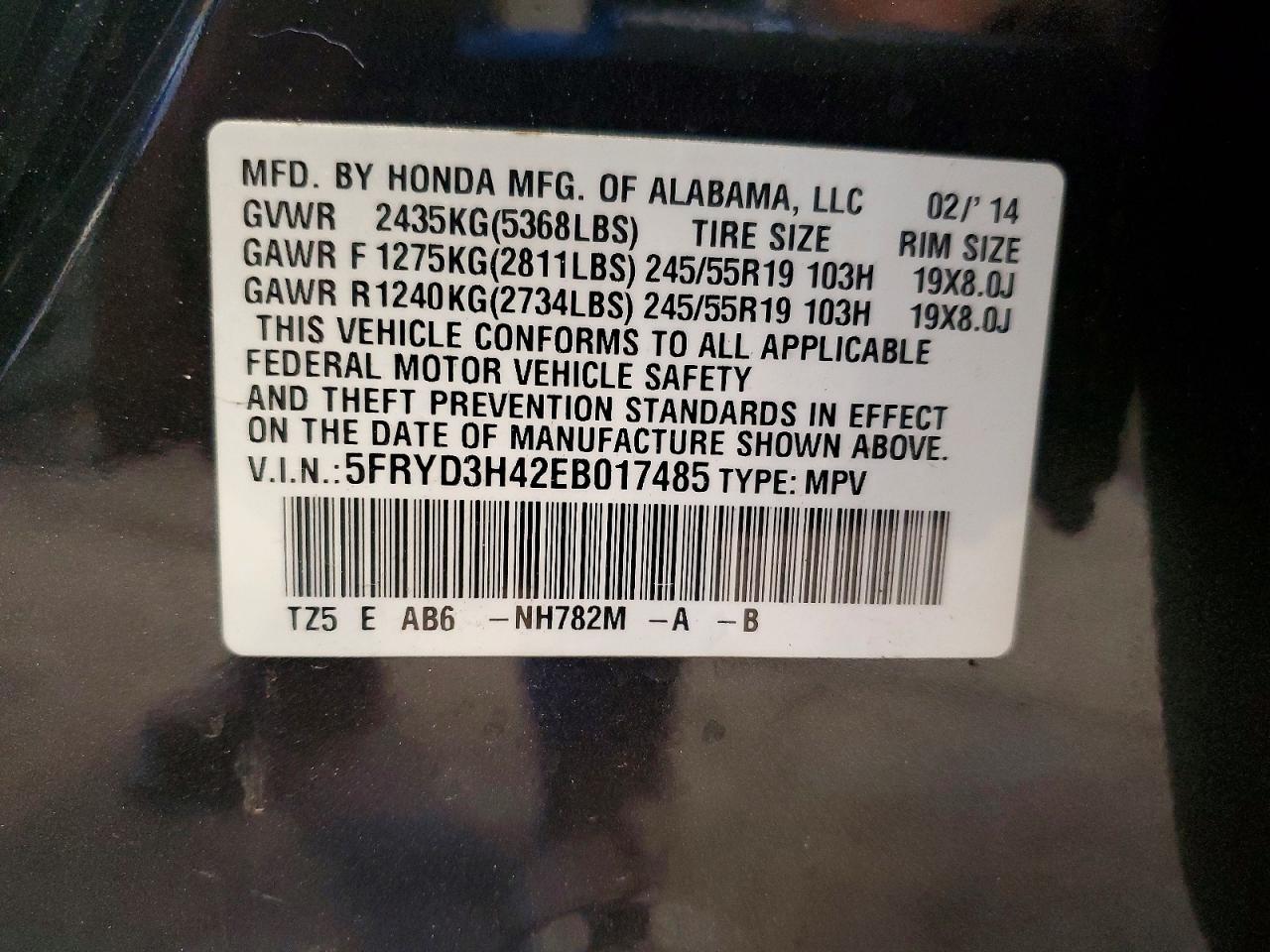 2014 Acura Mdx Technology Gray vin: 5FRYD3H42EB017485