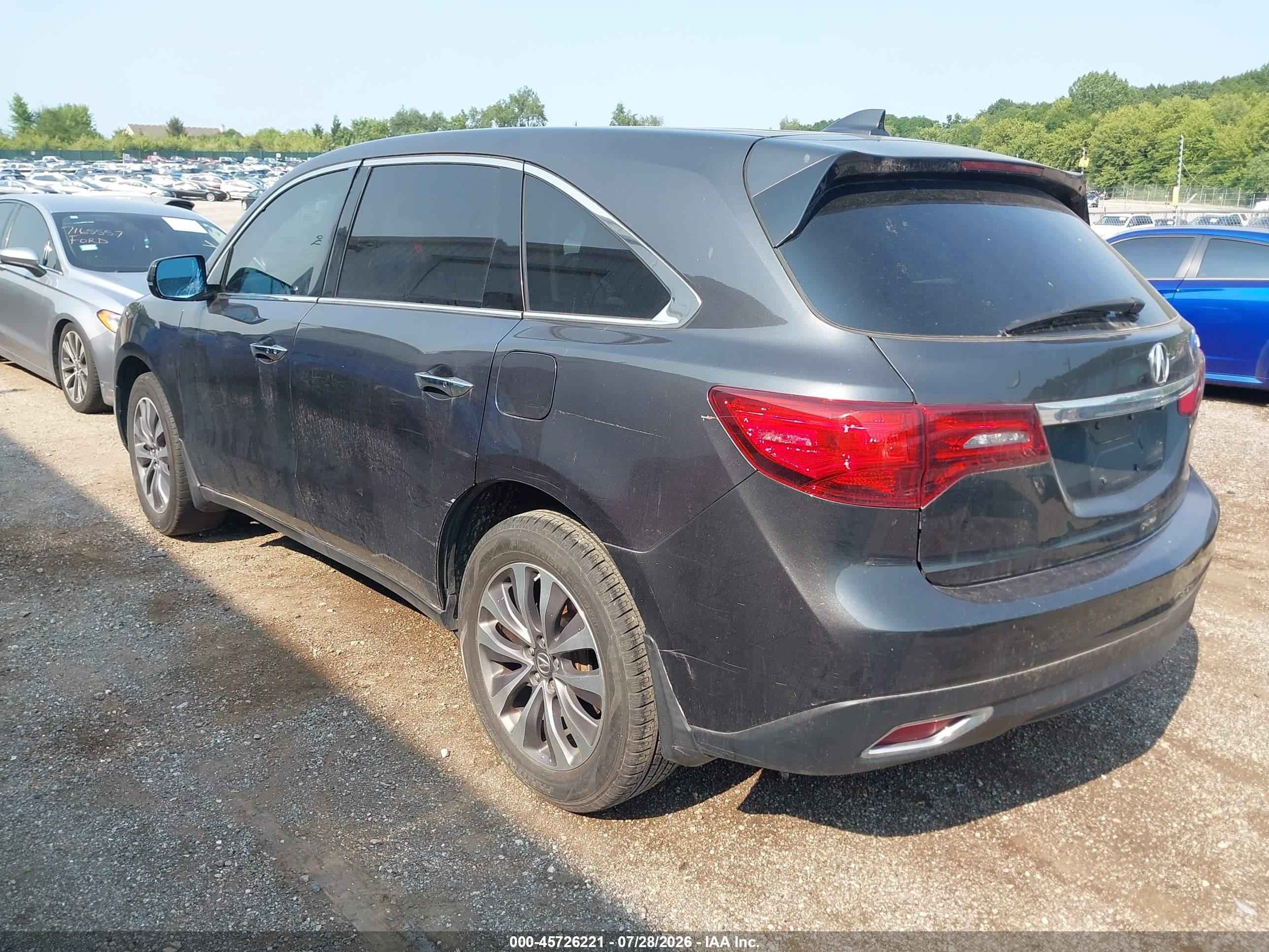 2015 Acura Mdx Technology Package Gray vin: 5FRYD3H42FB006729