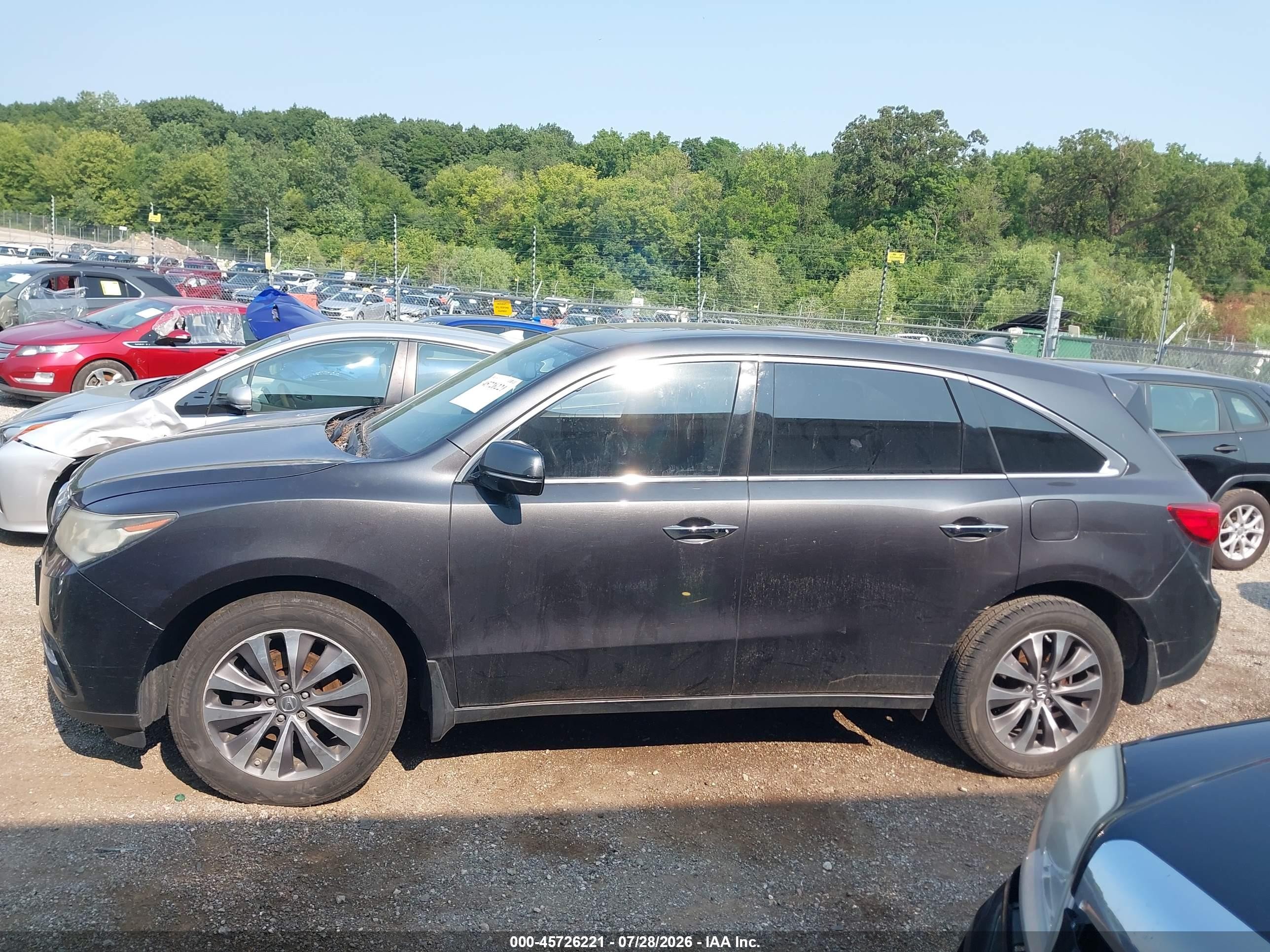 2015 Acura Mdx Technology Package Gray vin: 5FRYD3H42FB006729