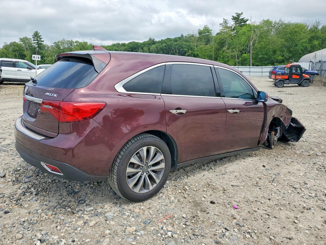 2015 Acura Mdx Technology Burgundy vin: 5FRYD3H43FB005136