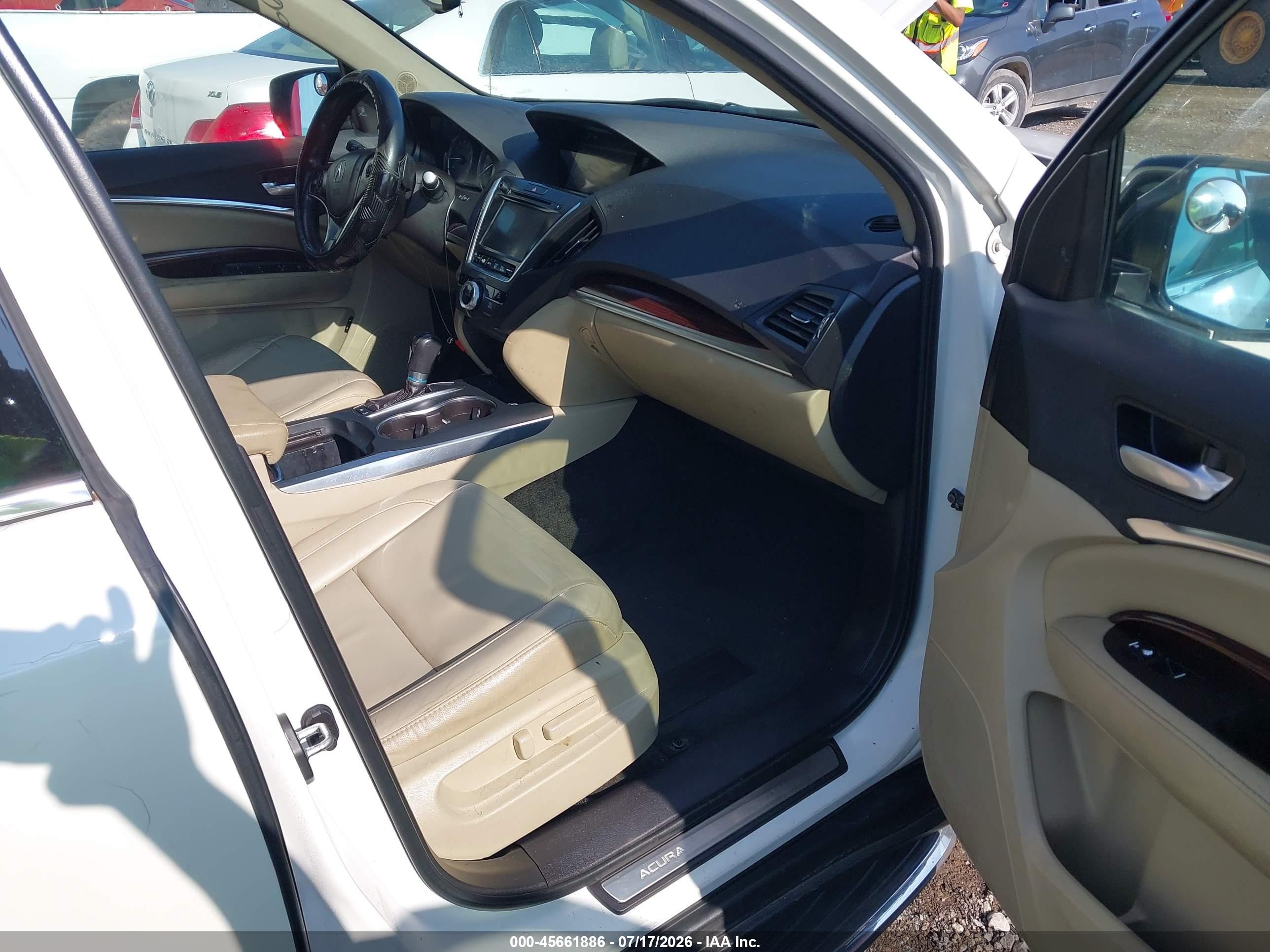 2014 Acura Mdx Technology Package White vin: 5FRYD3H44EB009744